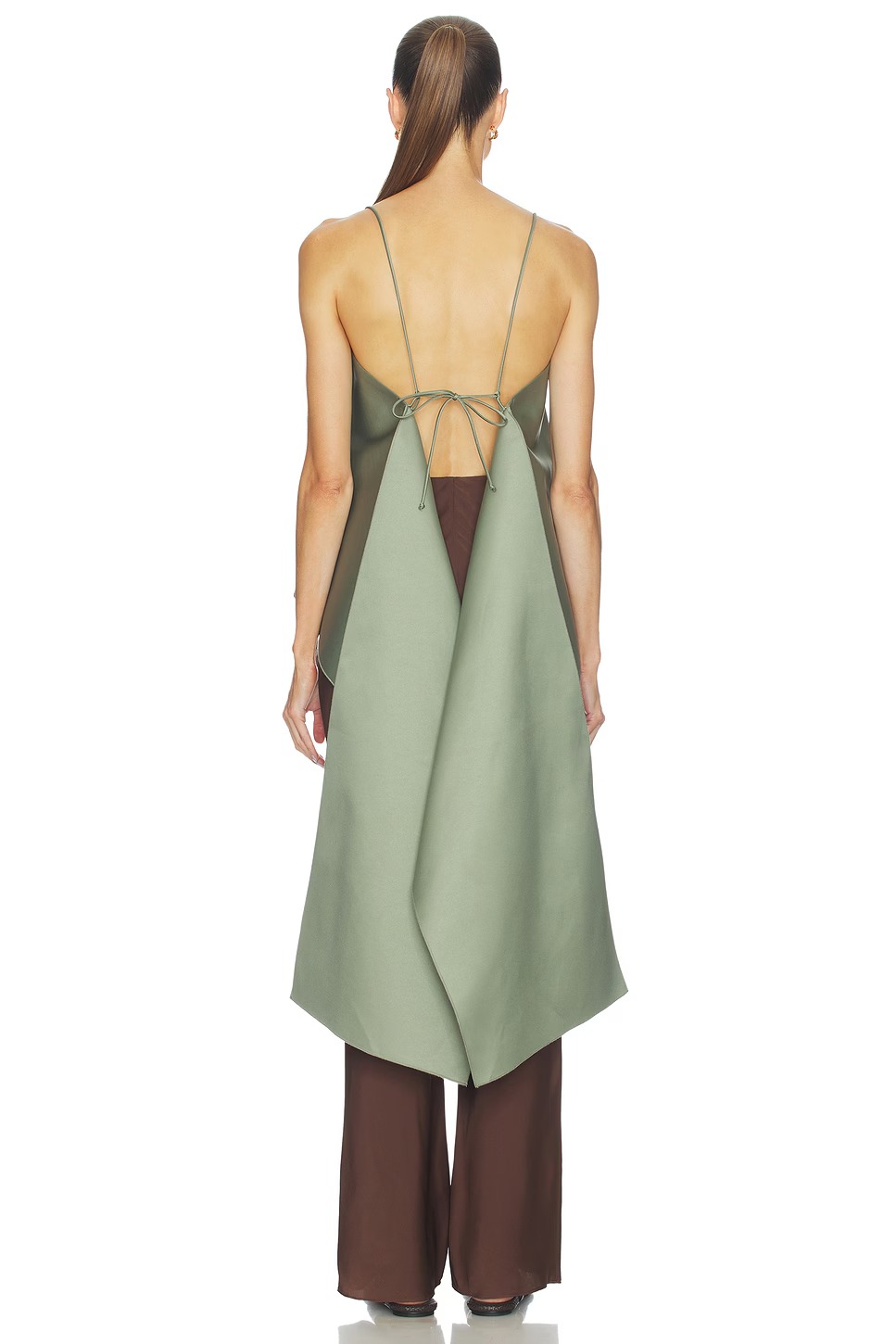 Asymmetrical Open-Back Tie Cami Top