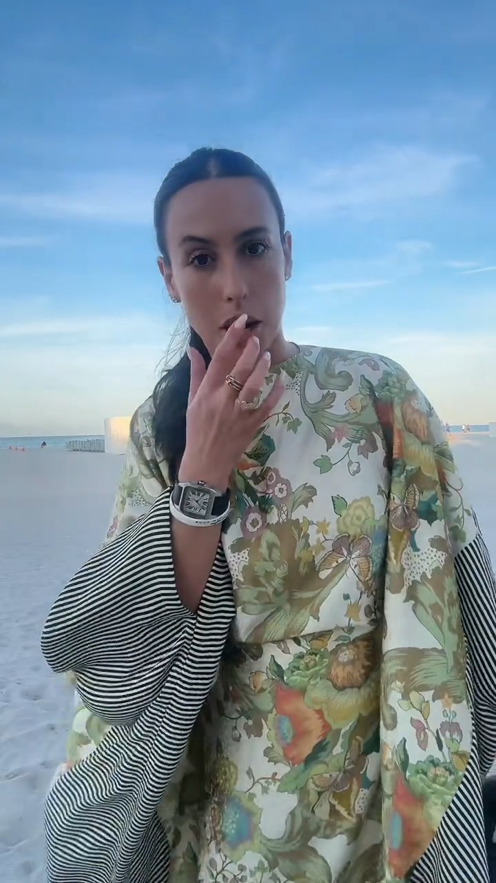 Resort Floral & Stripe Paneled Maxi Dress