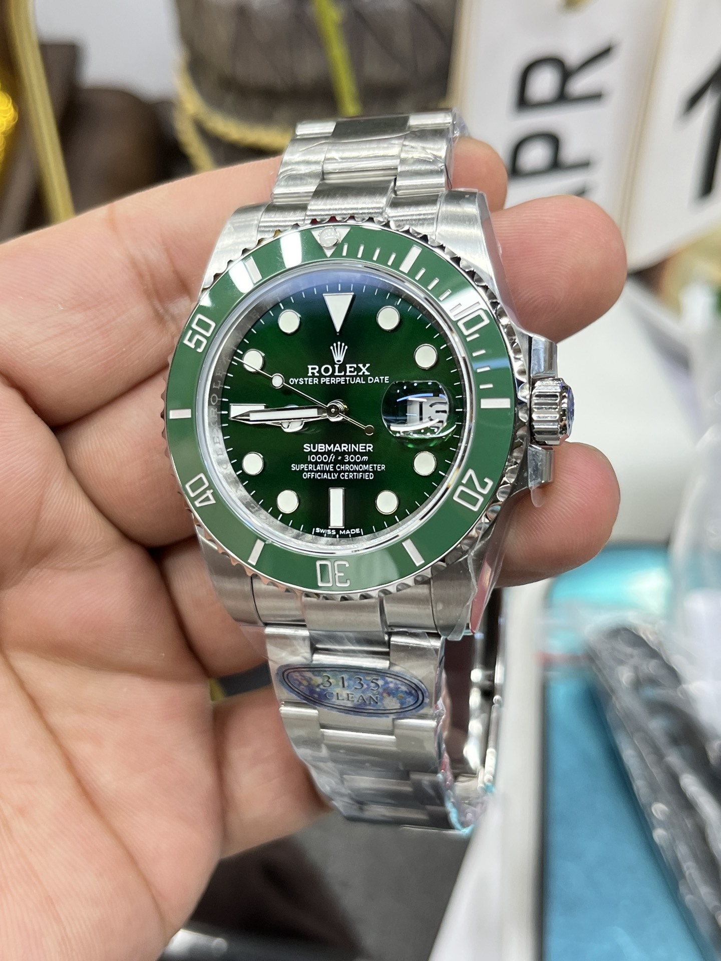 Rolex Submariner men's watch 401mm  green