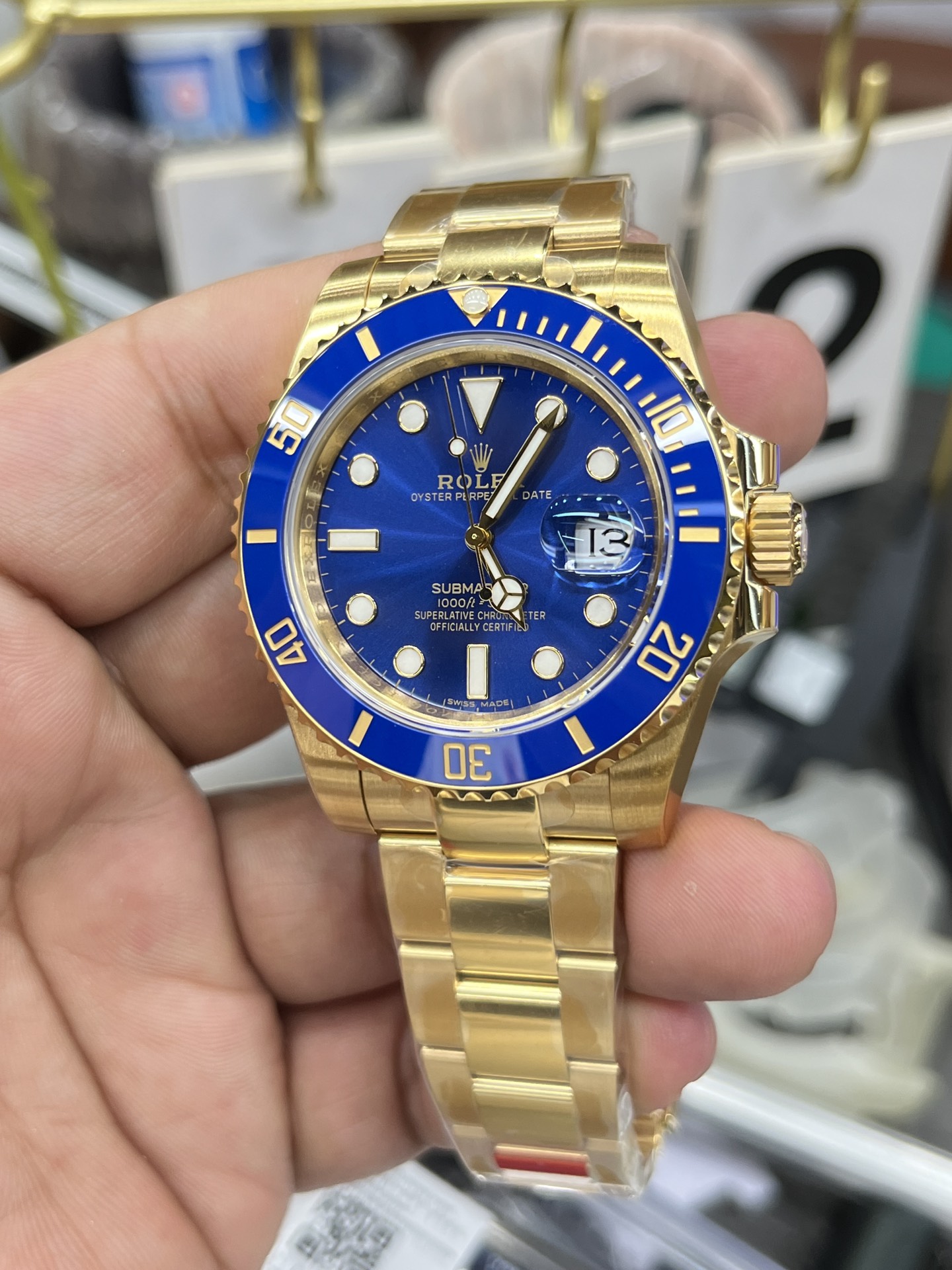 Rolex Submariner men's watch 40mm  Golden Bule