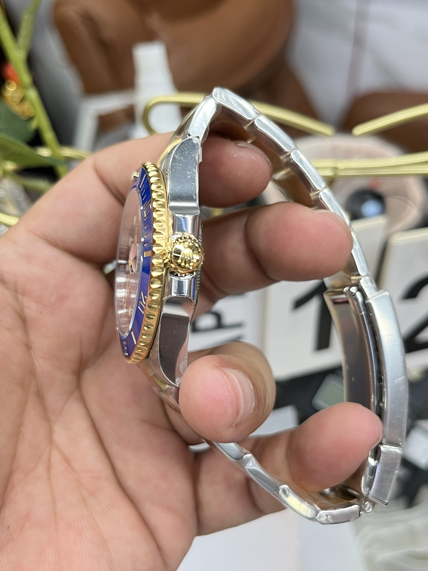 Rolex Submariner men's watch 40mm bicolor bule