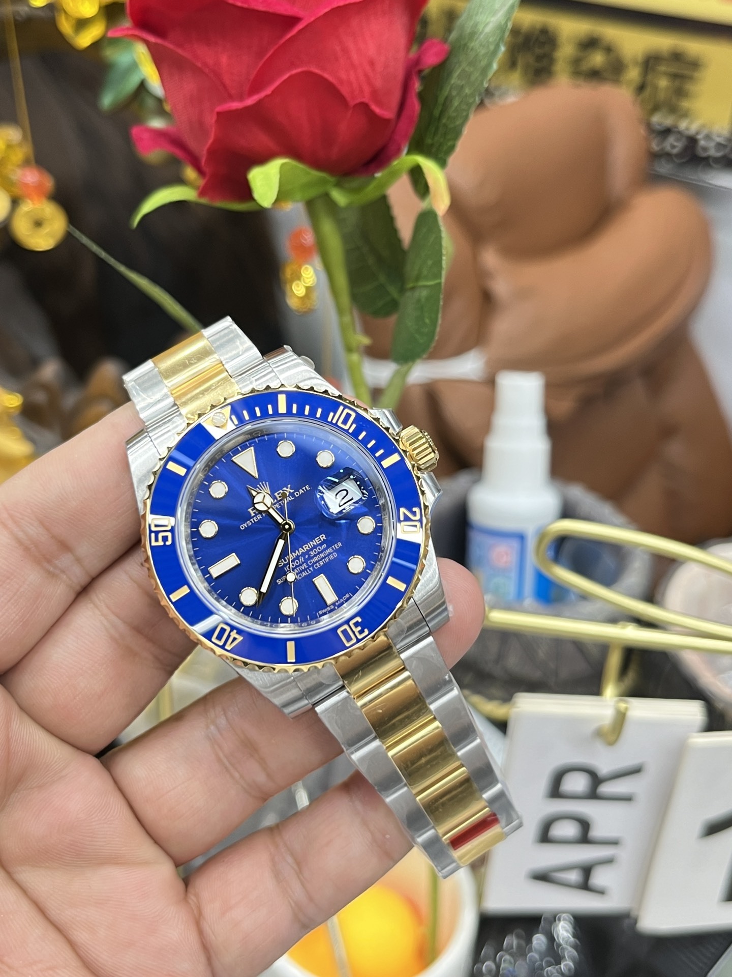 Rolex Submariner men's watch 40mm bicolor bule