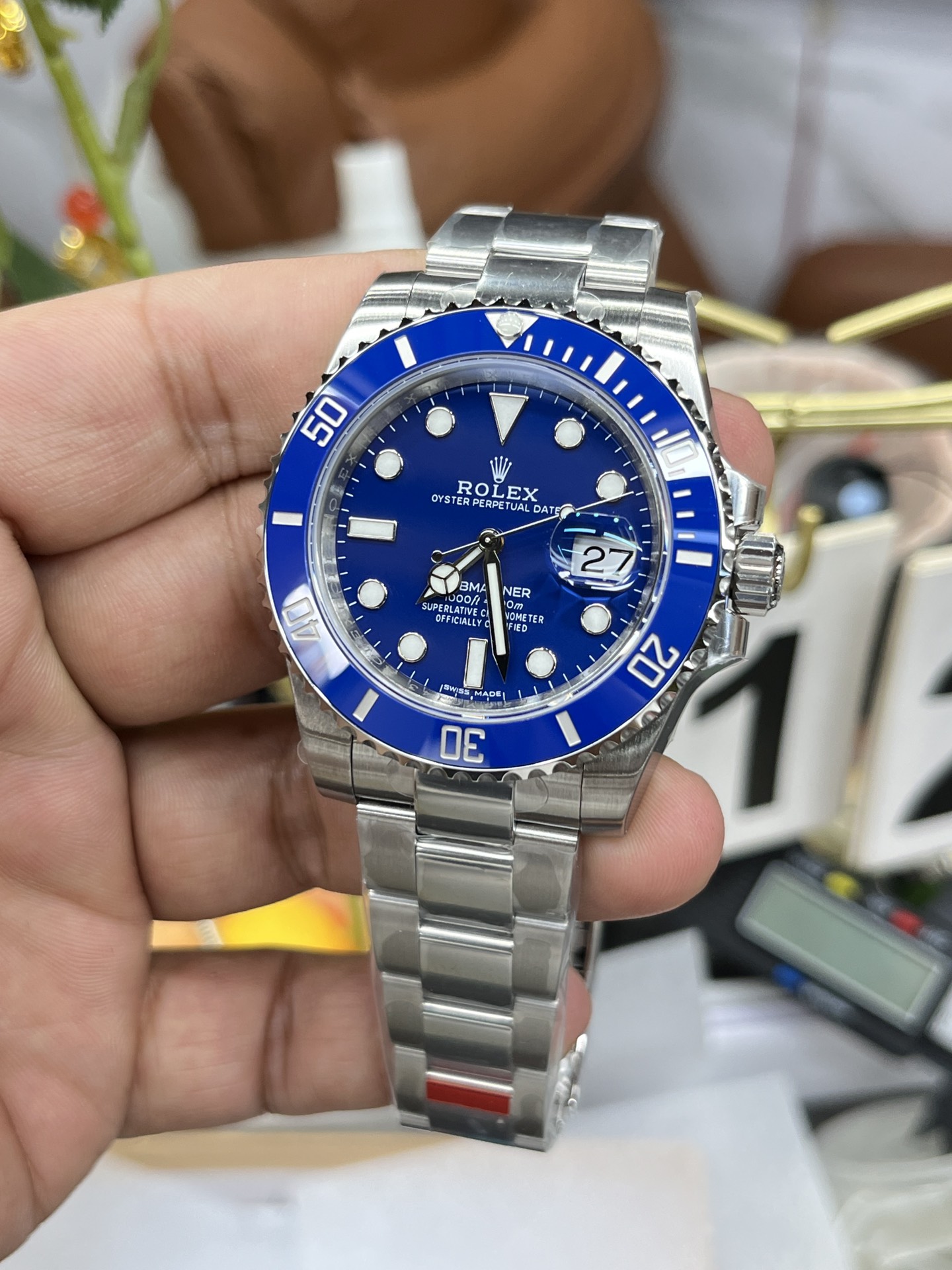 Rolex Submariner men's watch 40mm bule