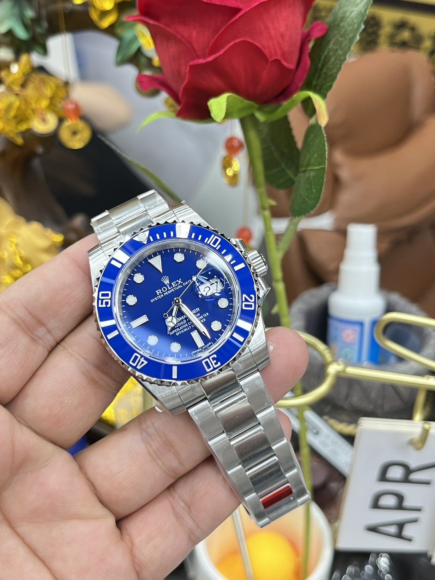 Rolex Submariner men's watch 40mm bule