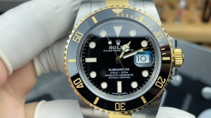 Rolex Submariner men's watch 40mm bicolor black