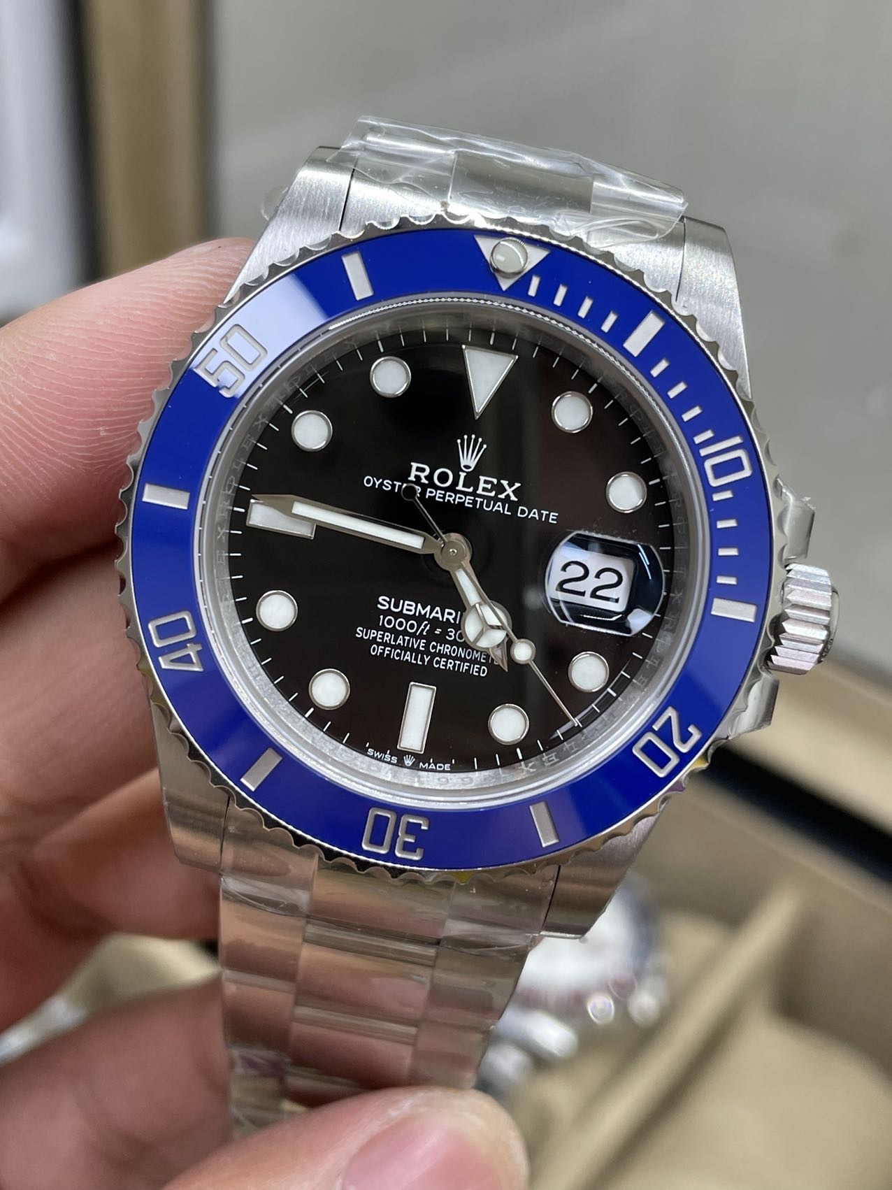 Rolex Submariner men's watch 41mm bule