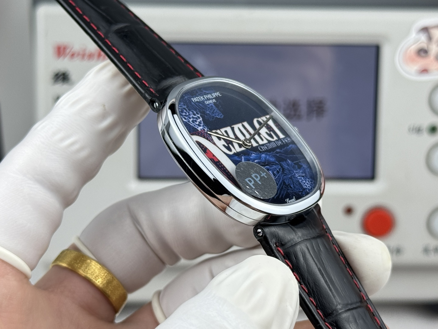 PATEK PHILIPPE GOLDEN  ELLIPSE  34.5mm×39.5mm【blue flower】