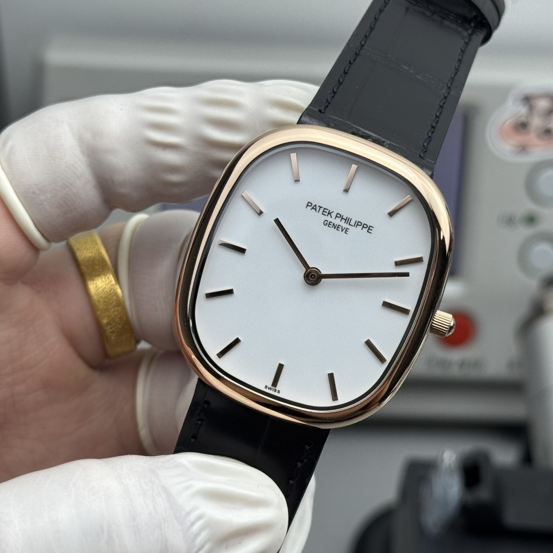 PATEK PHILIPPE GOLDEN  ELLIPSE  34.5mm×39.5mm【gold shell white】