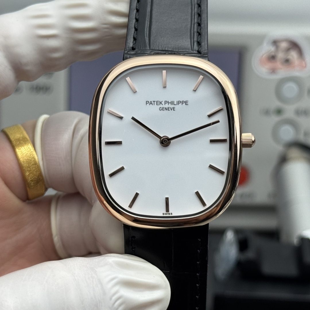 PATEK PHILIPPE GOLDEN  ELLIPSE  34.5mm×39.5mm【gold shell white】