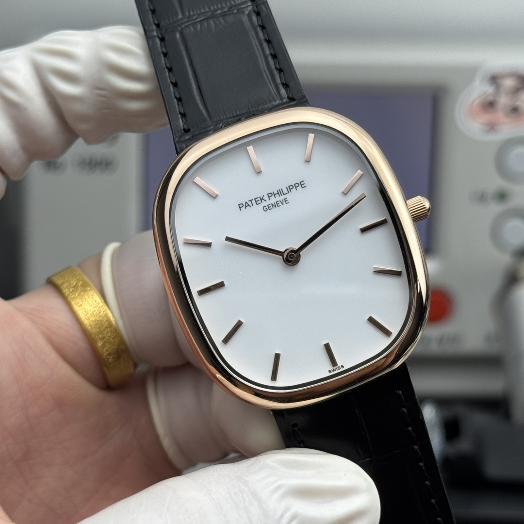 PATEK PHILIPPE GOLDEN  ELLIPSE  34.5mm×39.5mm【gold shell white】