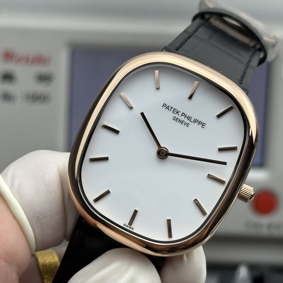 PATEK PHILIPPE GOLDEN  ELLIPSE  34.5mm×39.5mm【gold shell white】
