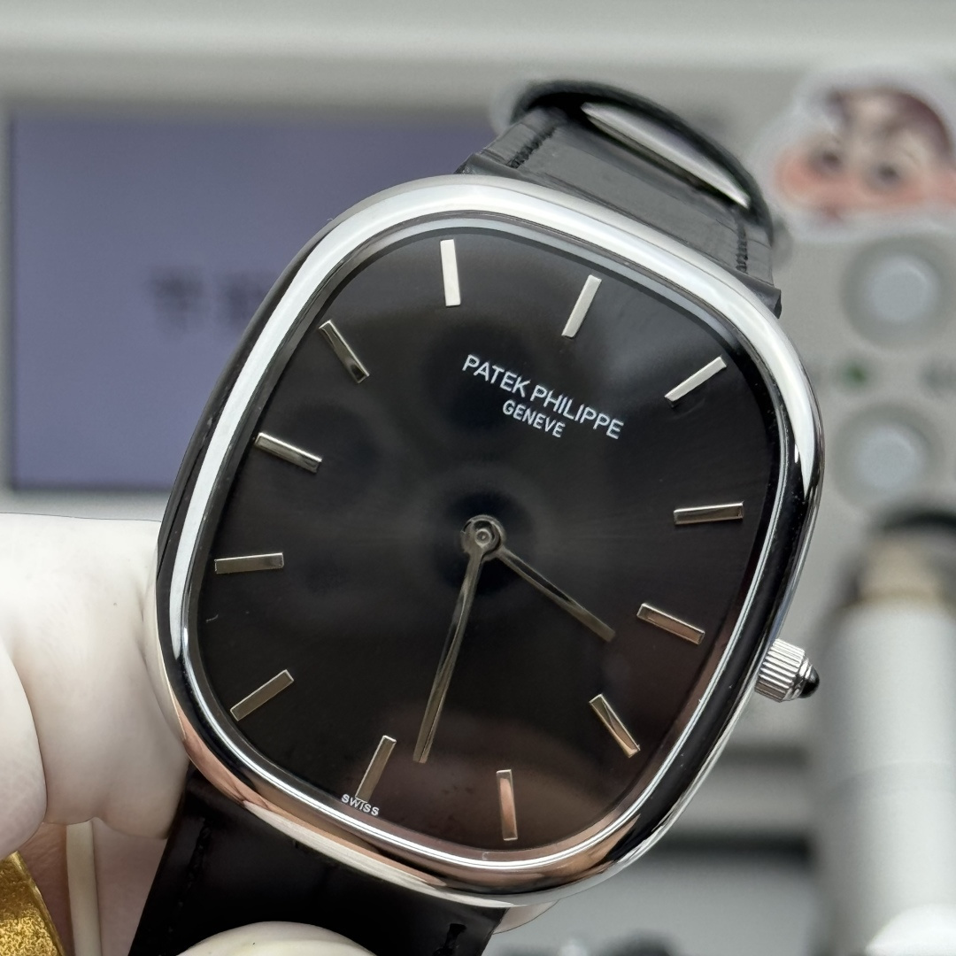 PATEK PHILIPPE GOLDEN  ELLIPSE  34.5mm×39.5mm【black face】