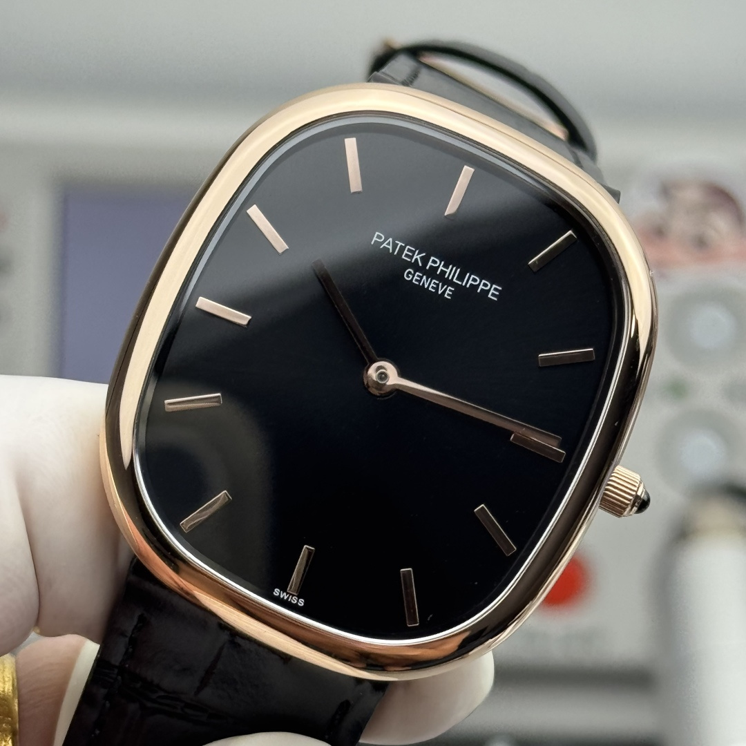 PATEK PHILIPPE GOLDEN  ELLIPSE  34.5mm×39.5mm【rose gold black】