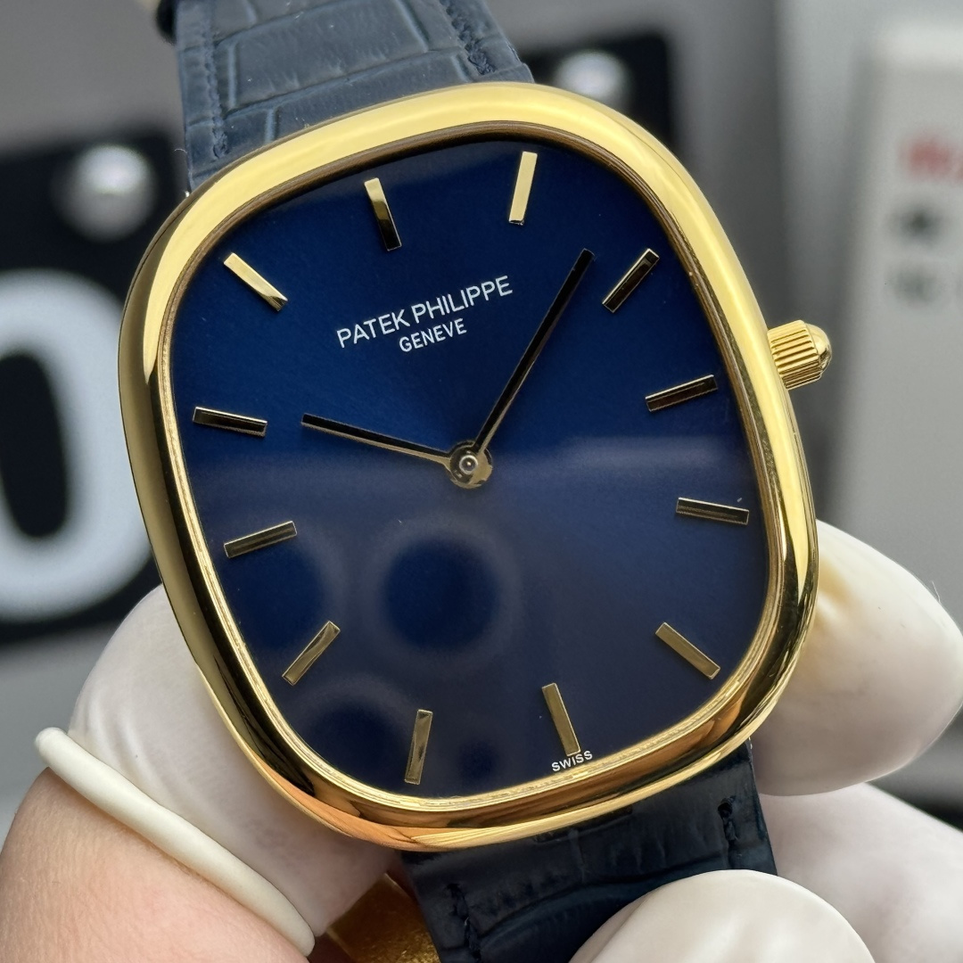 PATEK PHILIPPE GOLDEN  ELLIPSE  34.5mm×39.5mm【gold shell blue】