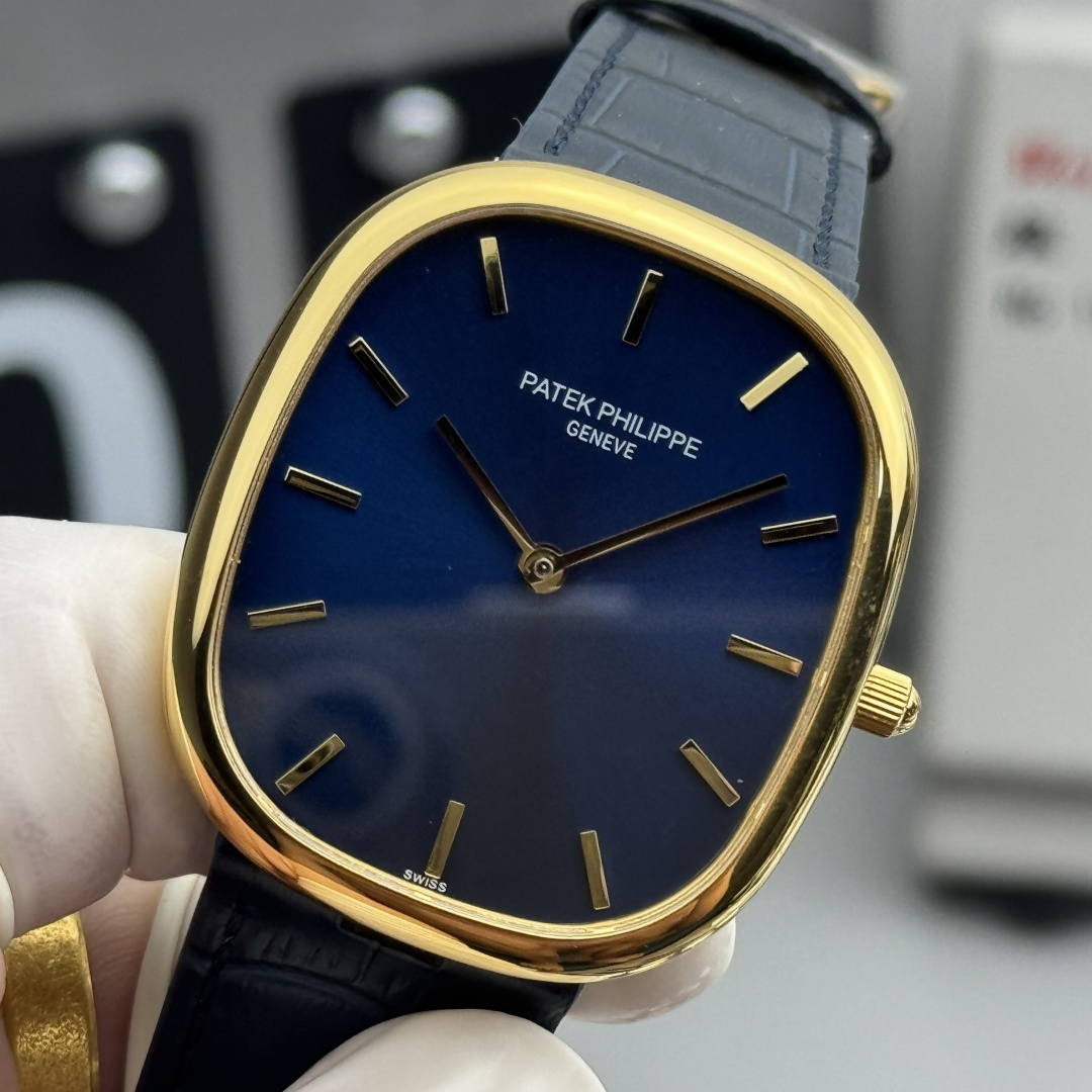PATEK PHILIPPE GOLDEN  ELLIPSE  34.5mm×39.5mm【gold shell blue】