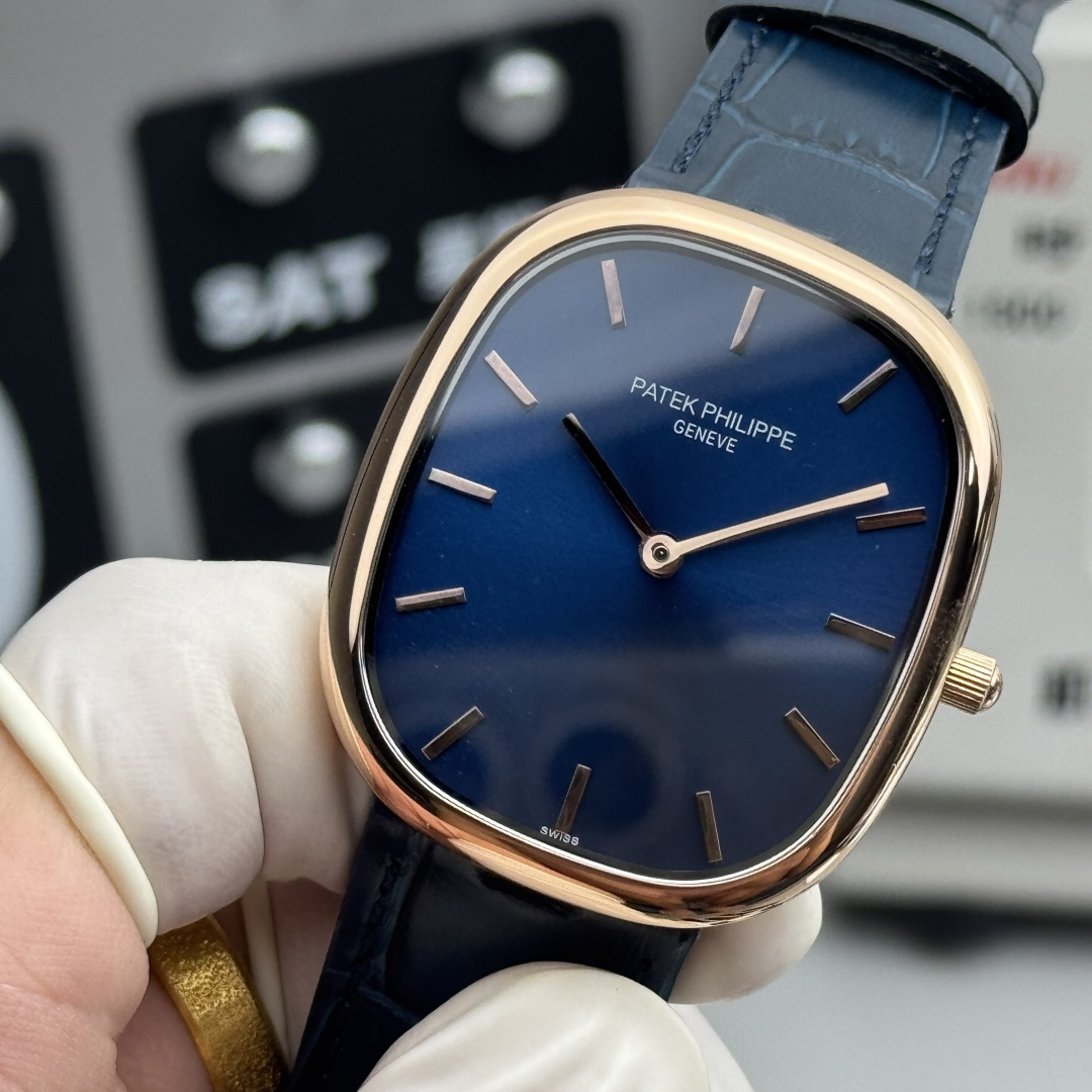 PATEK PHILIPPE GOLDEN  ELLIPSE  34.5mm×39.5mm【rose gold blue】