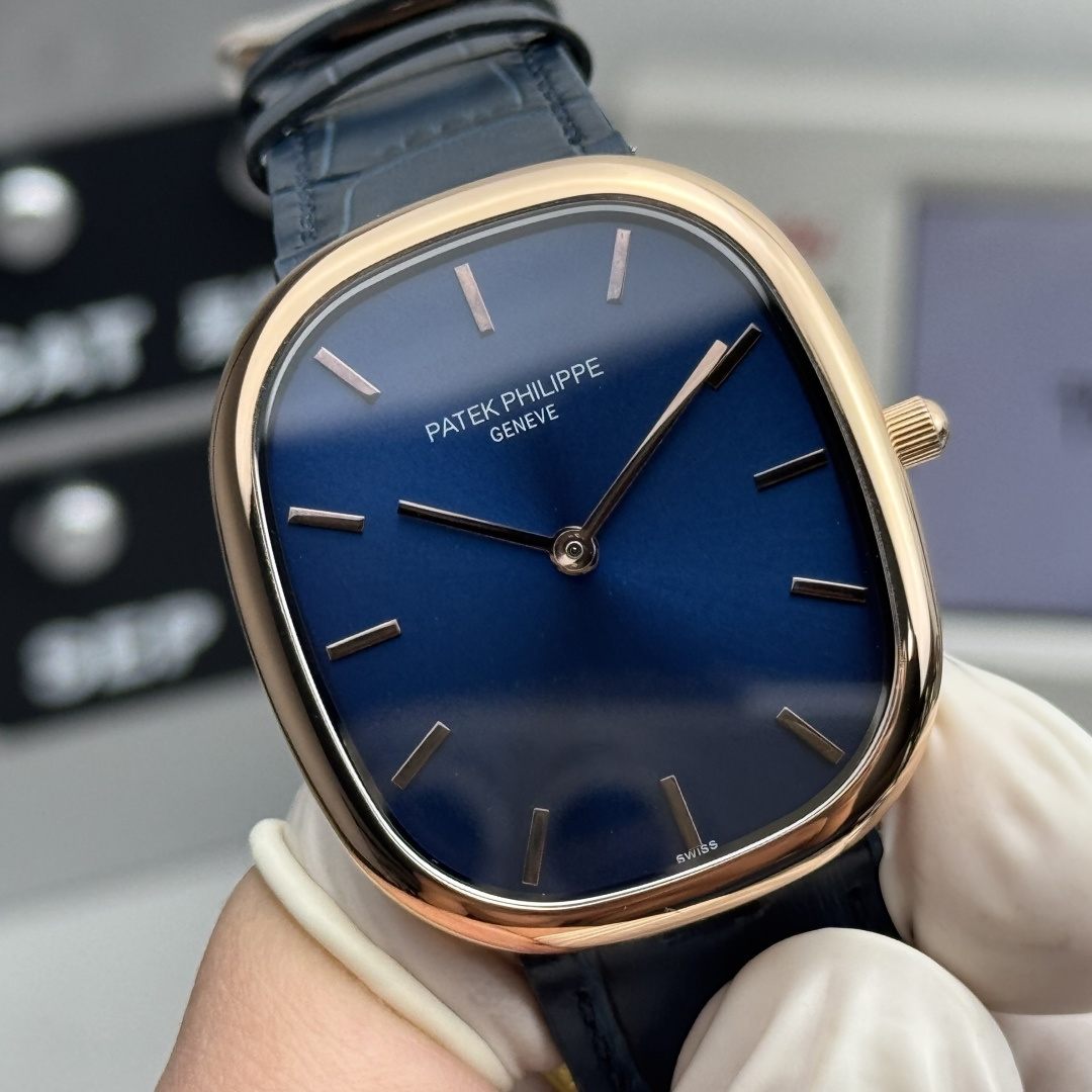 PATEK PHILIPPE GOLDEN  ELLIPSE  34.5mm×39.5mm【rose gold blue】