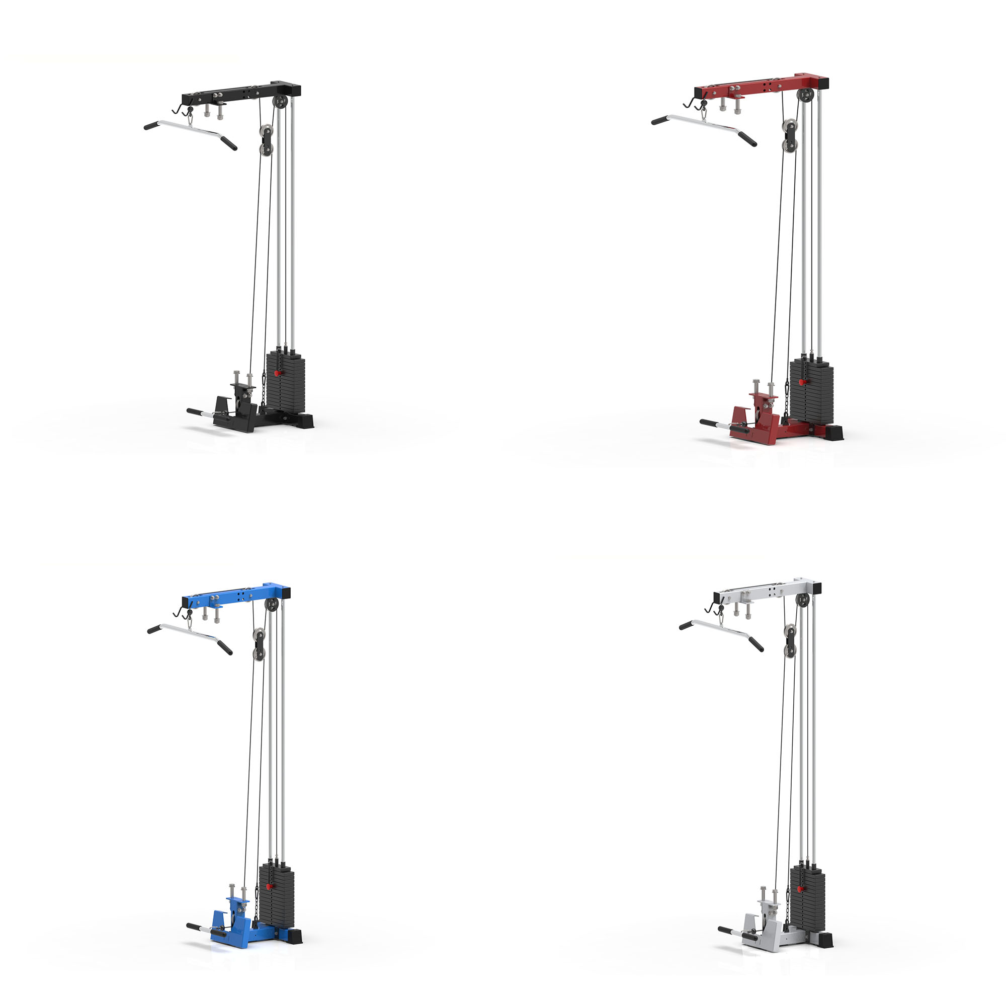 RF1000A-LAT-90A PLATE LOADED LAT PULL DOWN & LOW ROW for Half Rack