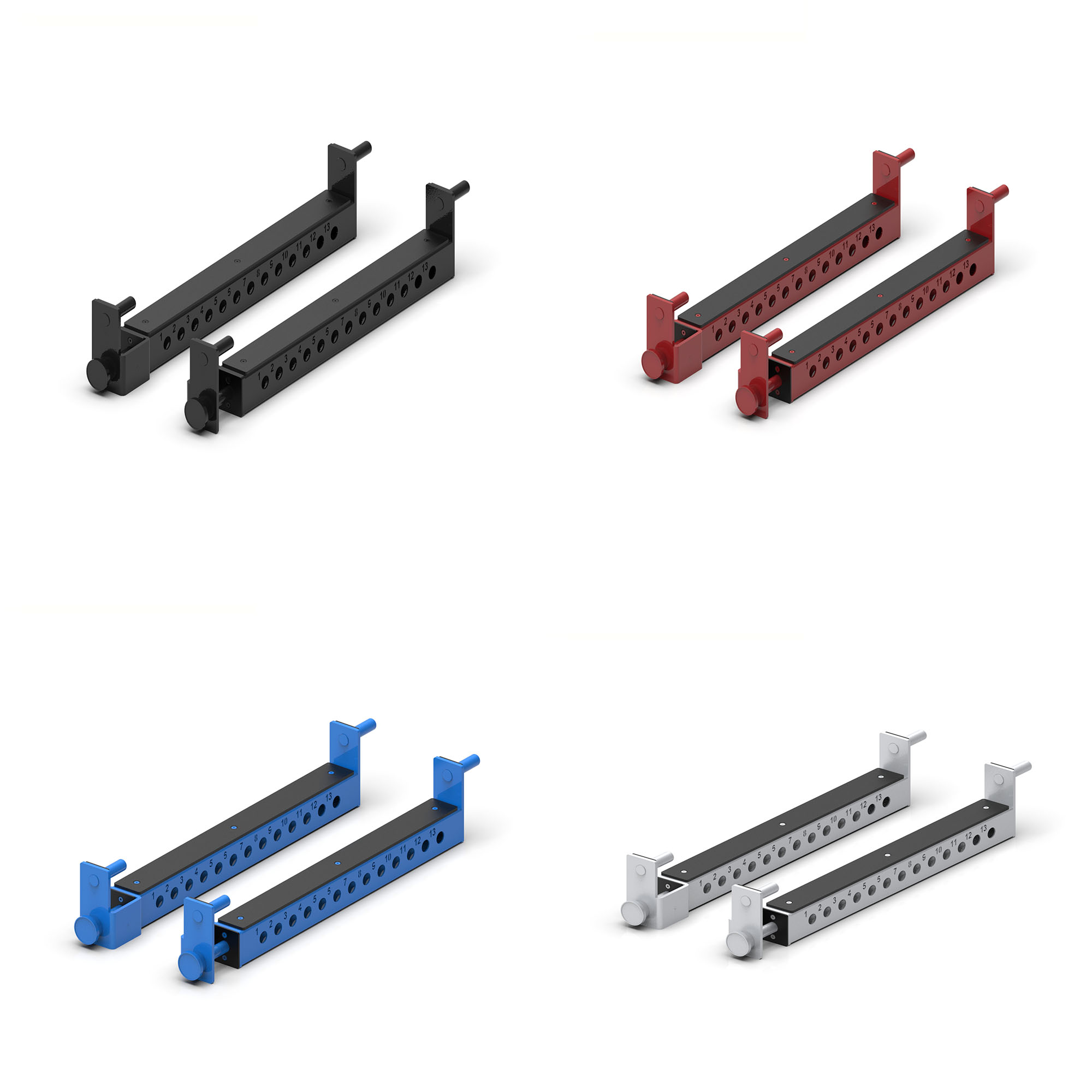 RF1000A-12A-30 Gym or Home Equipment Heavy Duty Barbell Safety Catches Power Rack Attachments for Squat, Bench Press and More