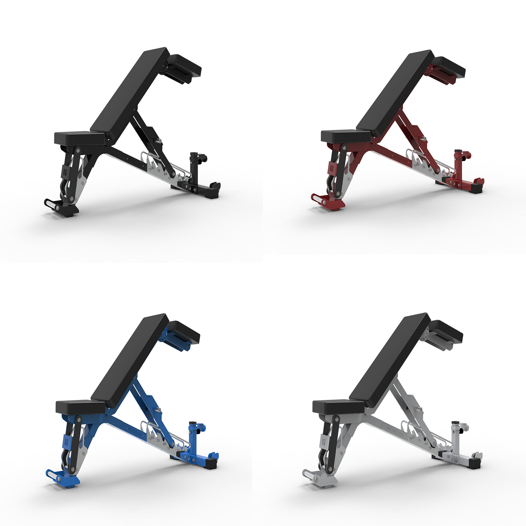 M9540D2 Adjustable weight bench - heavy-duty ergonomic design with extended head/neck protection and spinal support for bench pressing