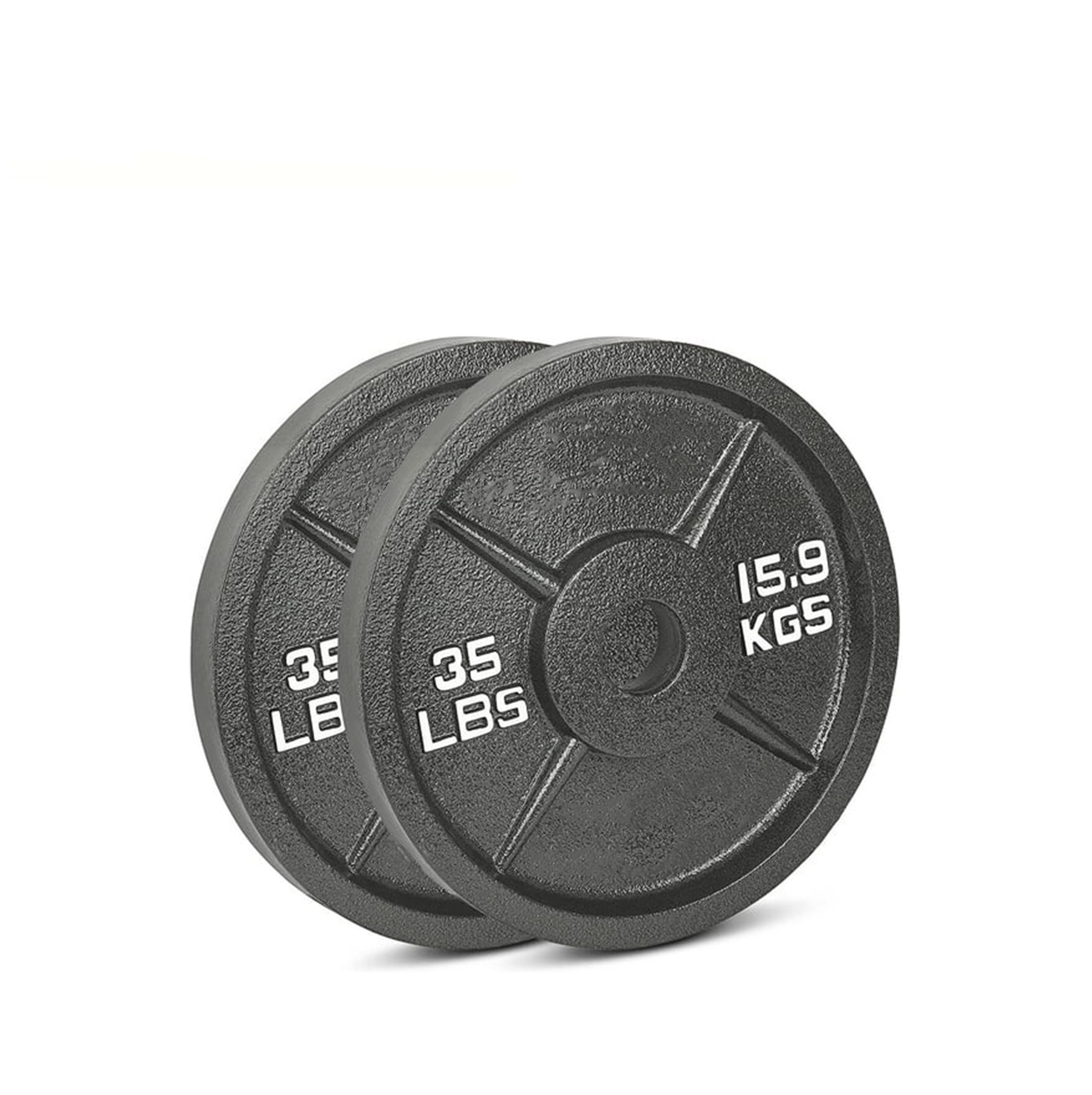 BIP-4  Crush Rust Resistant Olympic Weight Plates, Black,