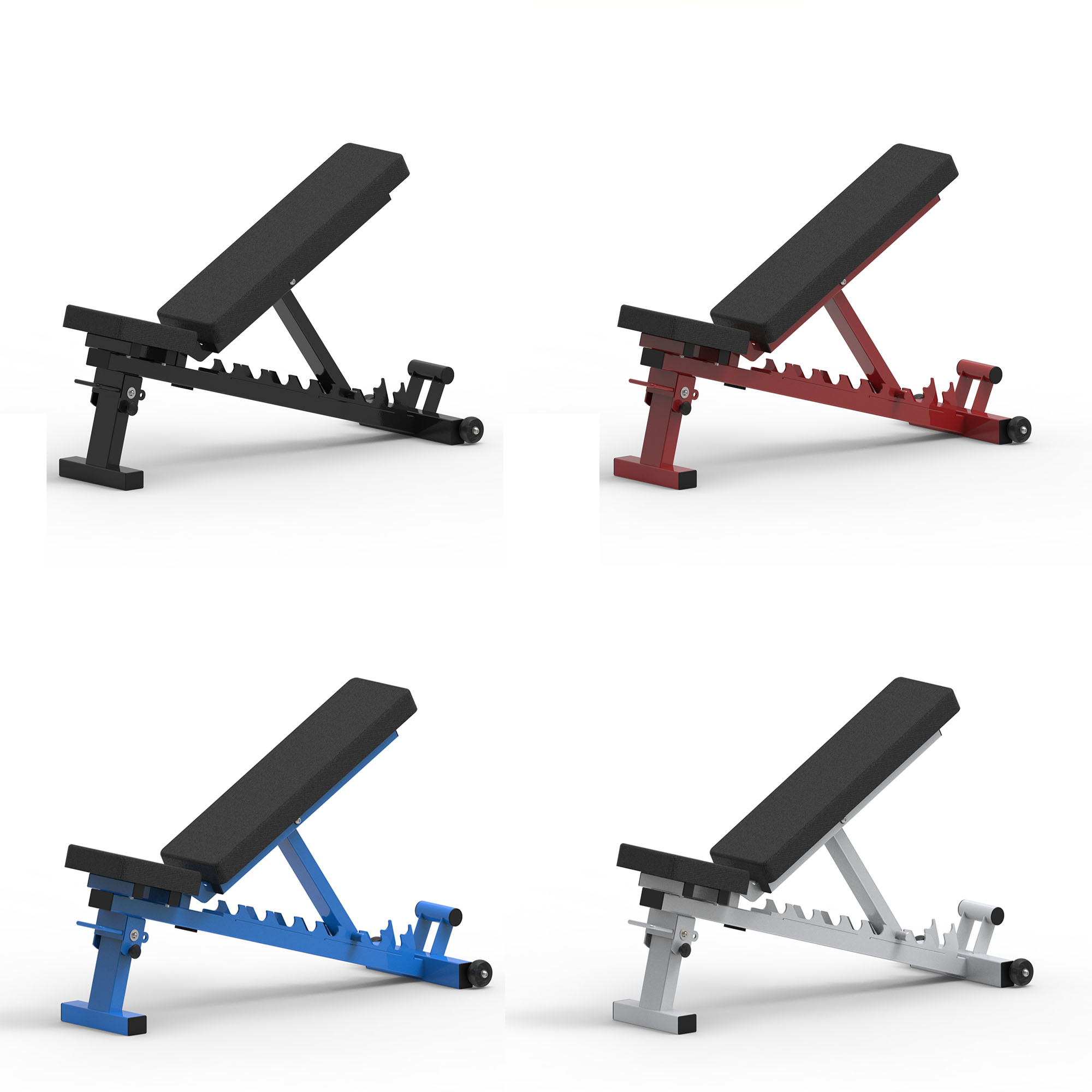F0402 Factory Supply Heavy Frame Weight Training Commercial Adjustable Flat Incline Weight Lifting Bench