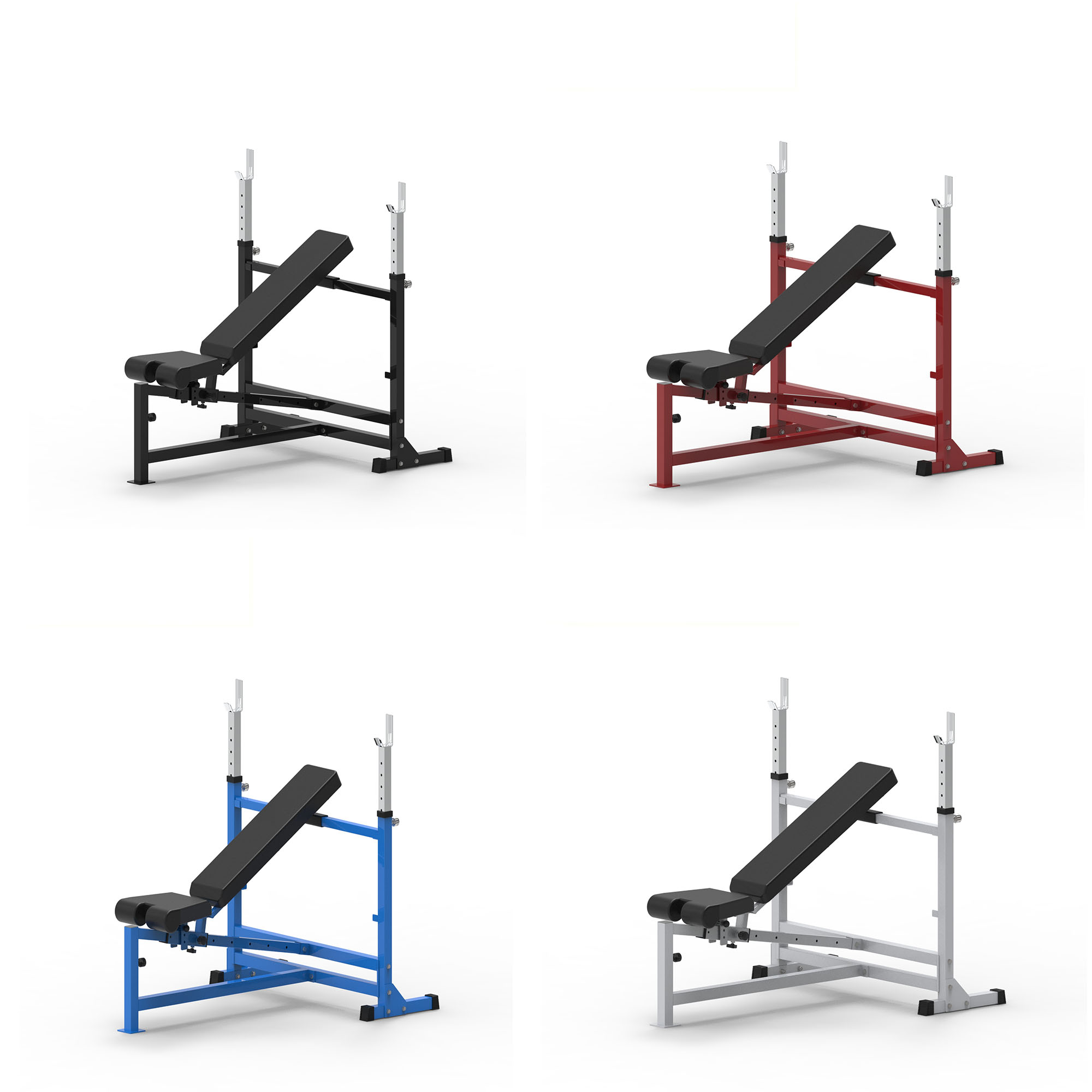 F1301 Hot Sales Adjustable Gym Equipment Home Gym Bench Press with Square Tube Design Standard Weight Bench