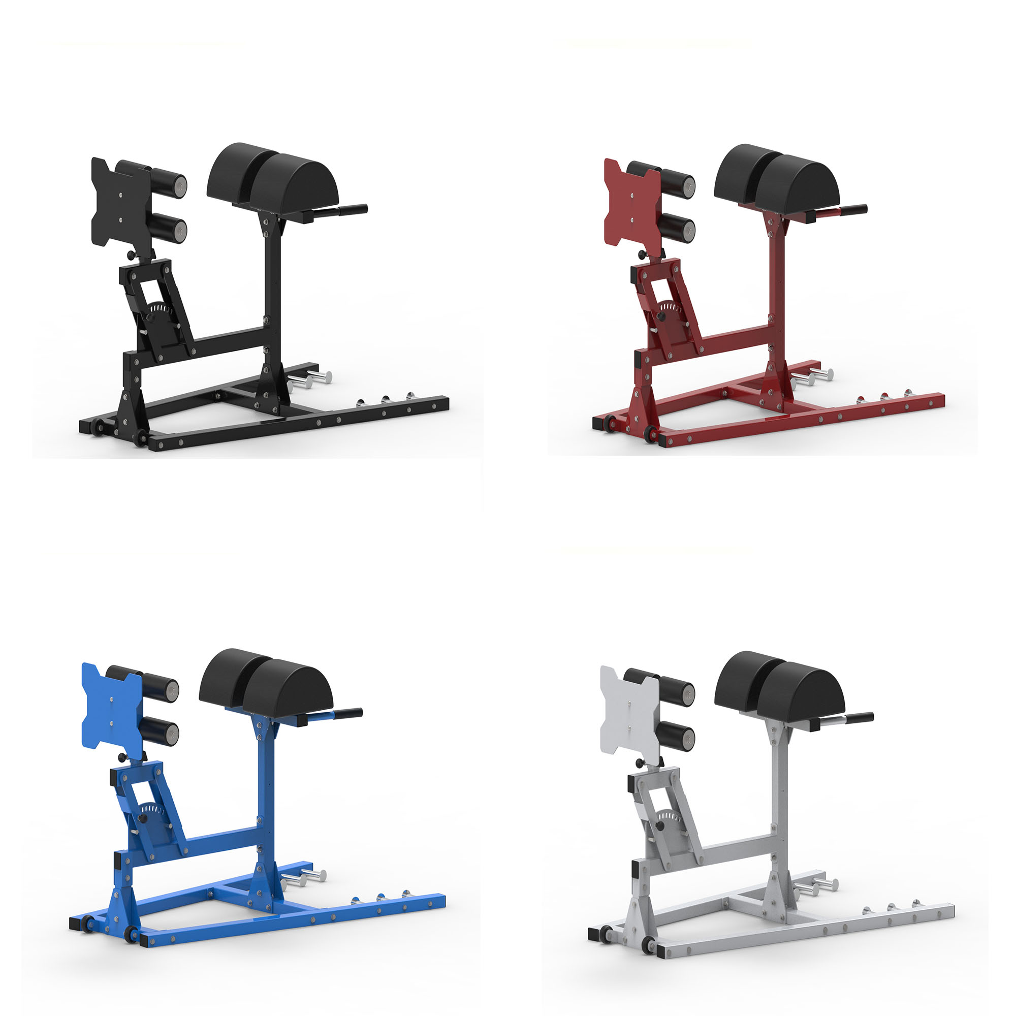 G0201LB Reverse Leg Extension Leg Curl Machine Customized Unisex Glute Ham Developer GHD Bench