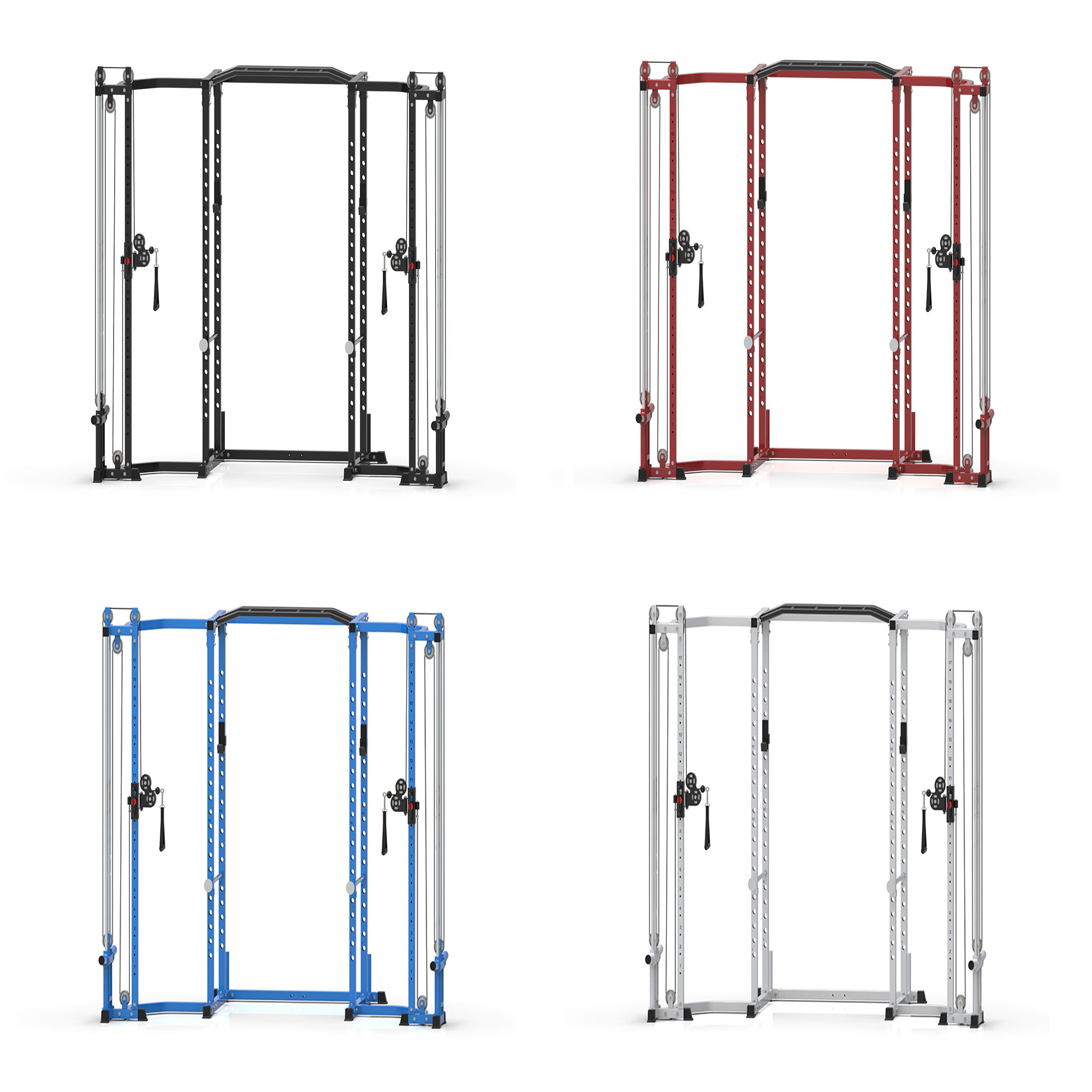 B1028F-CC Commercial and Home Gym LAT Pull Down Low Row Machine Power Rack