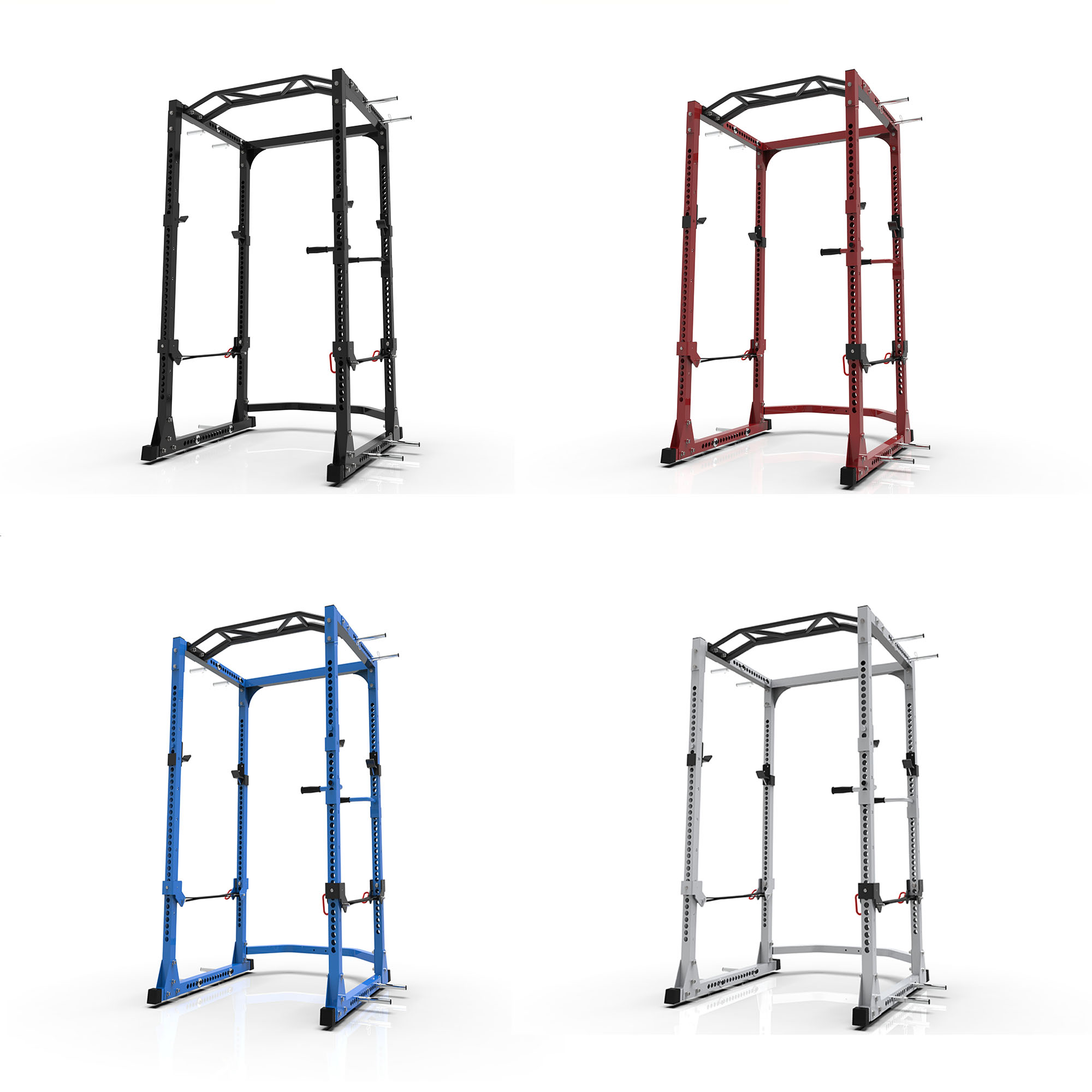 F0601C1 Adjustable Barbell Squat Power Rack Cage Gym Fitness Multi-Function Station Strength Training