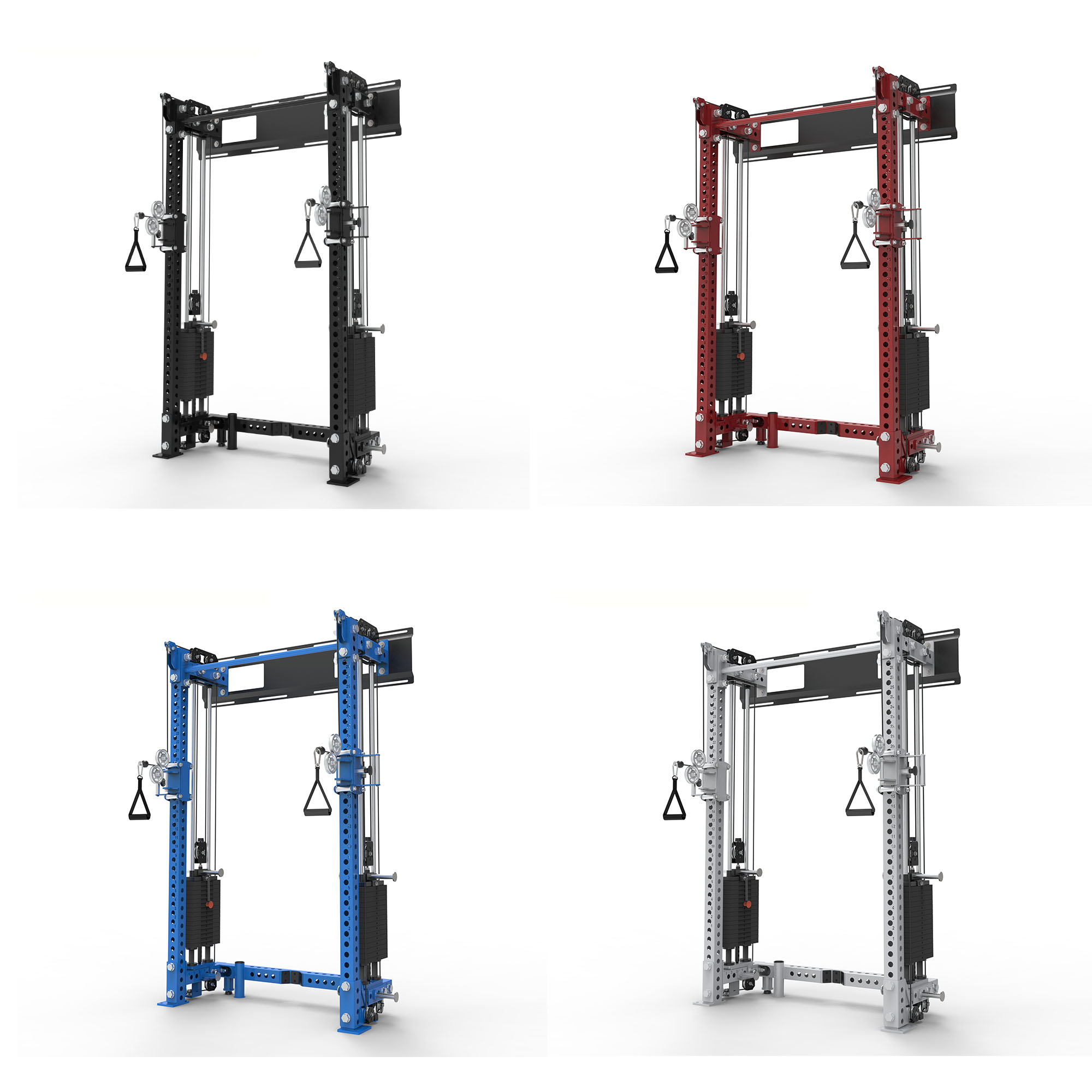 RF1000A-WS-80 Gym Equipment Multi Functional Fitness Equipment Power Squat Rack Wall Mount Smith Power Machine