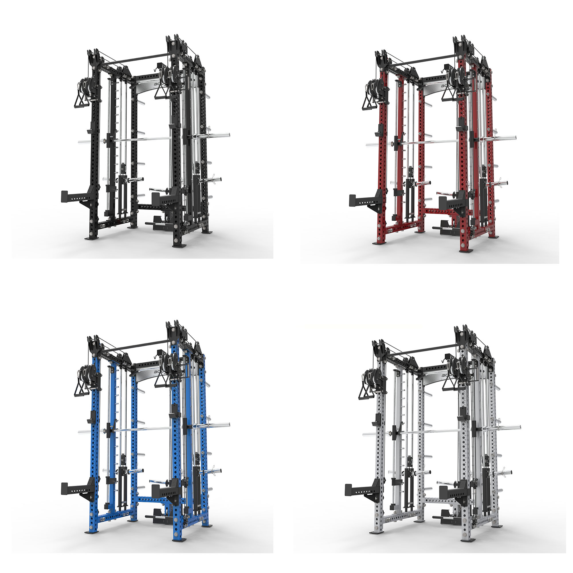 RF1000A-62E-90 Commercial Squat Rack Multi Functional Trainer Home Gym Equipment Commercial Trainer Multi Function Smith Machine