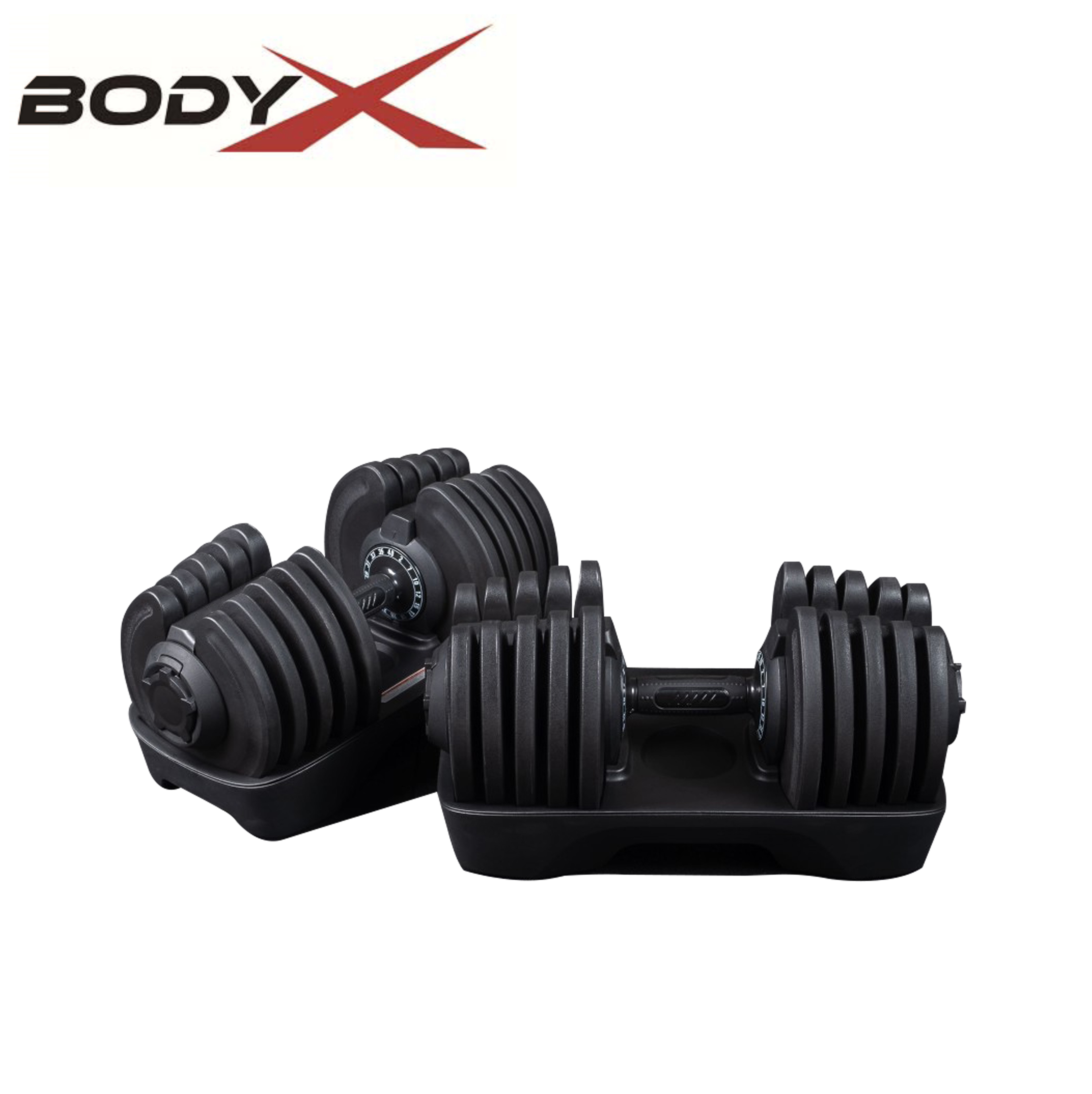 BEAD004 Elite Adjustable Dumbbells 2-40kg Black