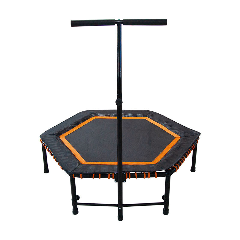 WTF044 High Quality Gym Hexagonal Fitness Mini Yellow Sports Trampoline for Kids or Adults
