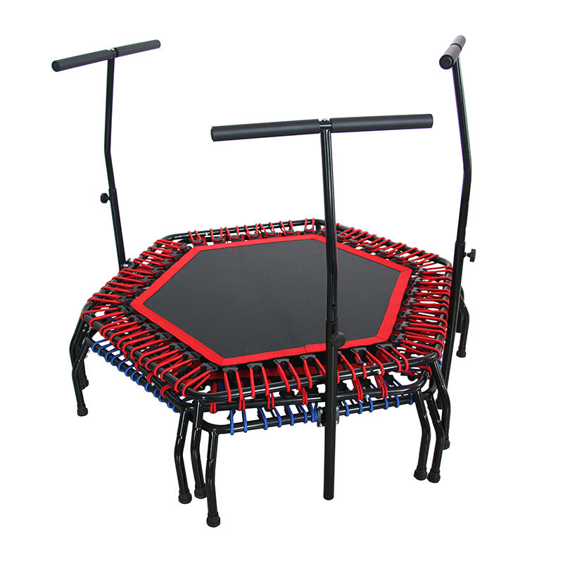 WTF040 Bent Legs Fitness Exercise Rebounder Mini Trampoline for Adults 50inch Indoor Equipment Gymnastics Trampoline Kdis