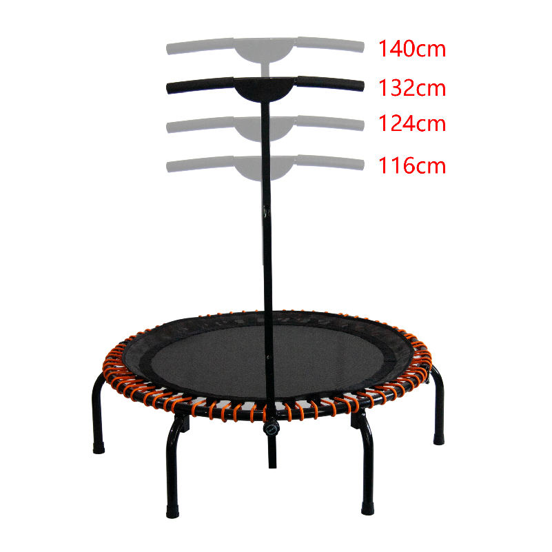 WTF016 Professional Manufacturer 45inch Fitness Round Foldable Trampoline With Handrail Springless Gym Trampoline