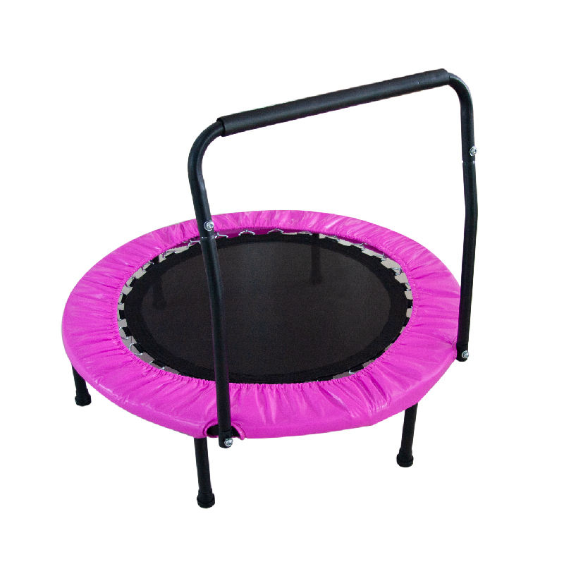 WTM005 Commercial Children's Single Trampoline Child Jumping Bed Indoor Foldable Bungee Bounce Trampoline Bed with Handrail