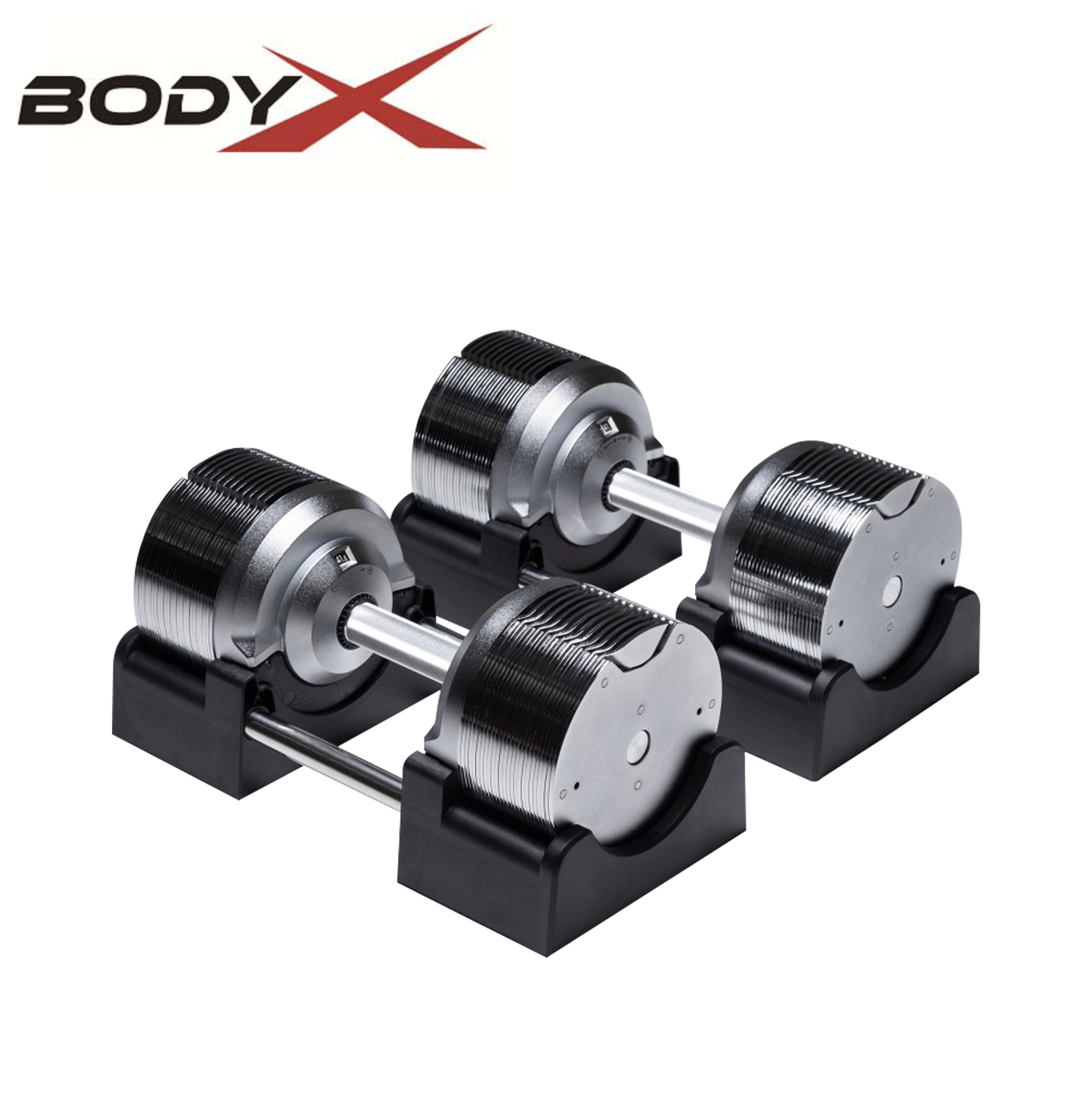 BEAD011 Chromed Adjustable Dumbbells 4-41.5kg (pair)