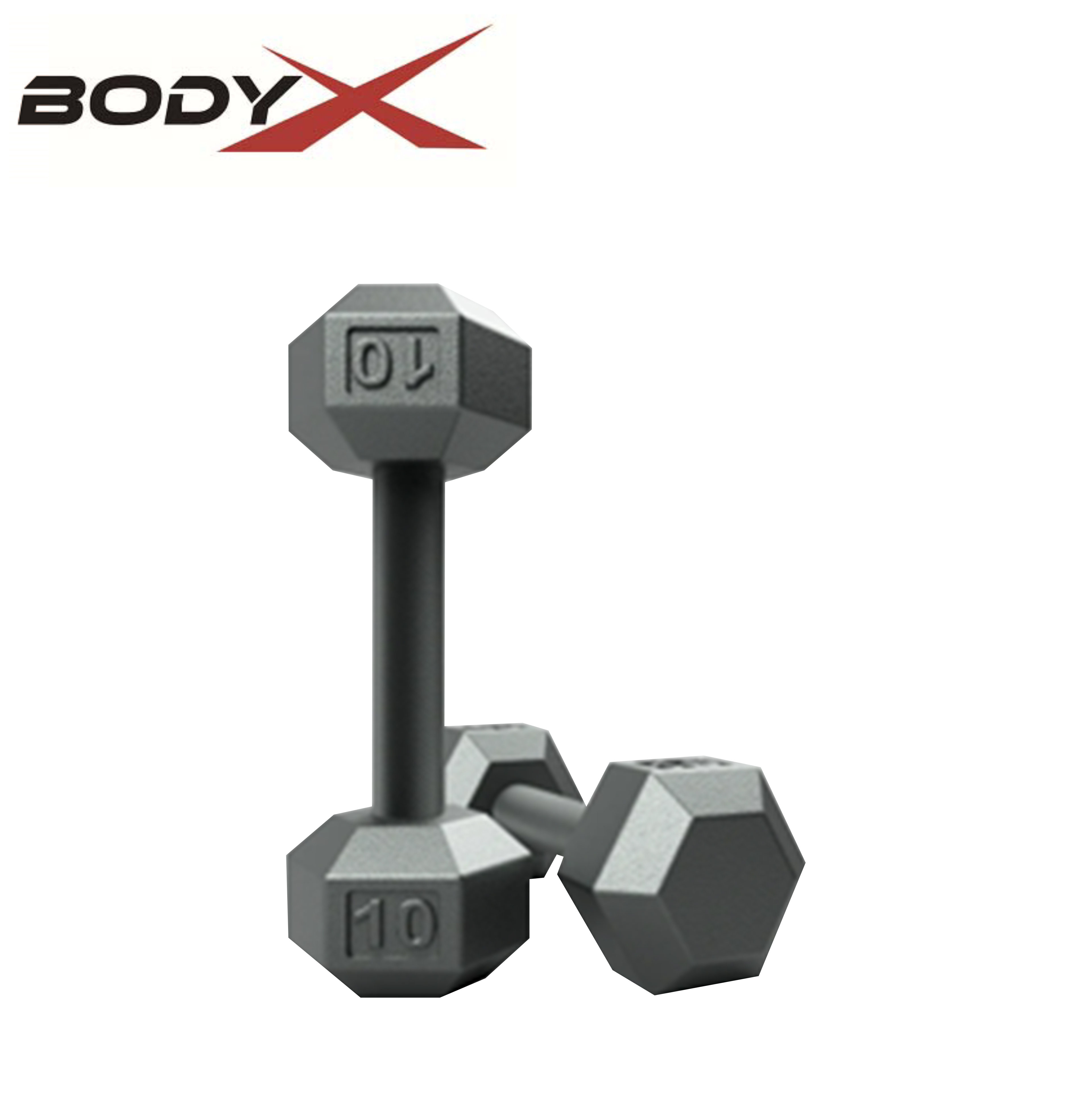 BIDH140 Commercial Hexagon Dumbbells Set 5lb to 100lb Gym Equipment Free Weights Rubber Coated Cast Iron Hex Dumbbells