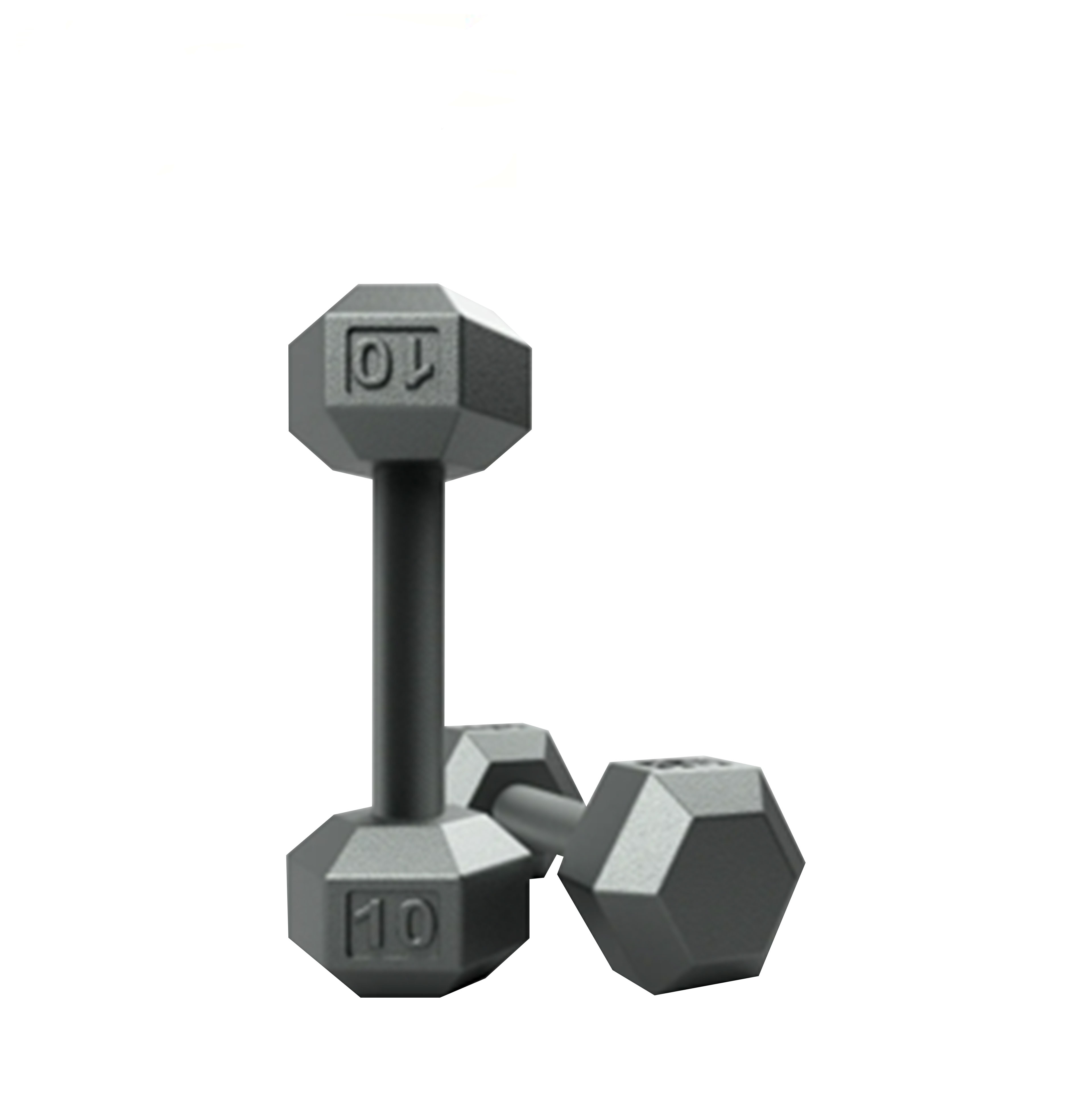 BIDH140 Commercial Hexagon Dumbbells Set 5lb to 100lb Gym Equipment Free Weights Rubber Coated Cast Iron Hex Dumbbells
