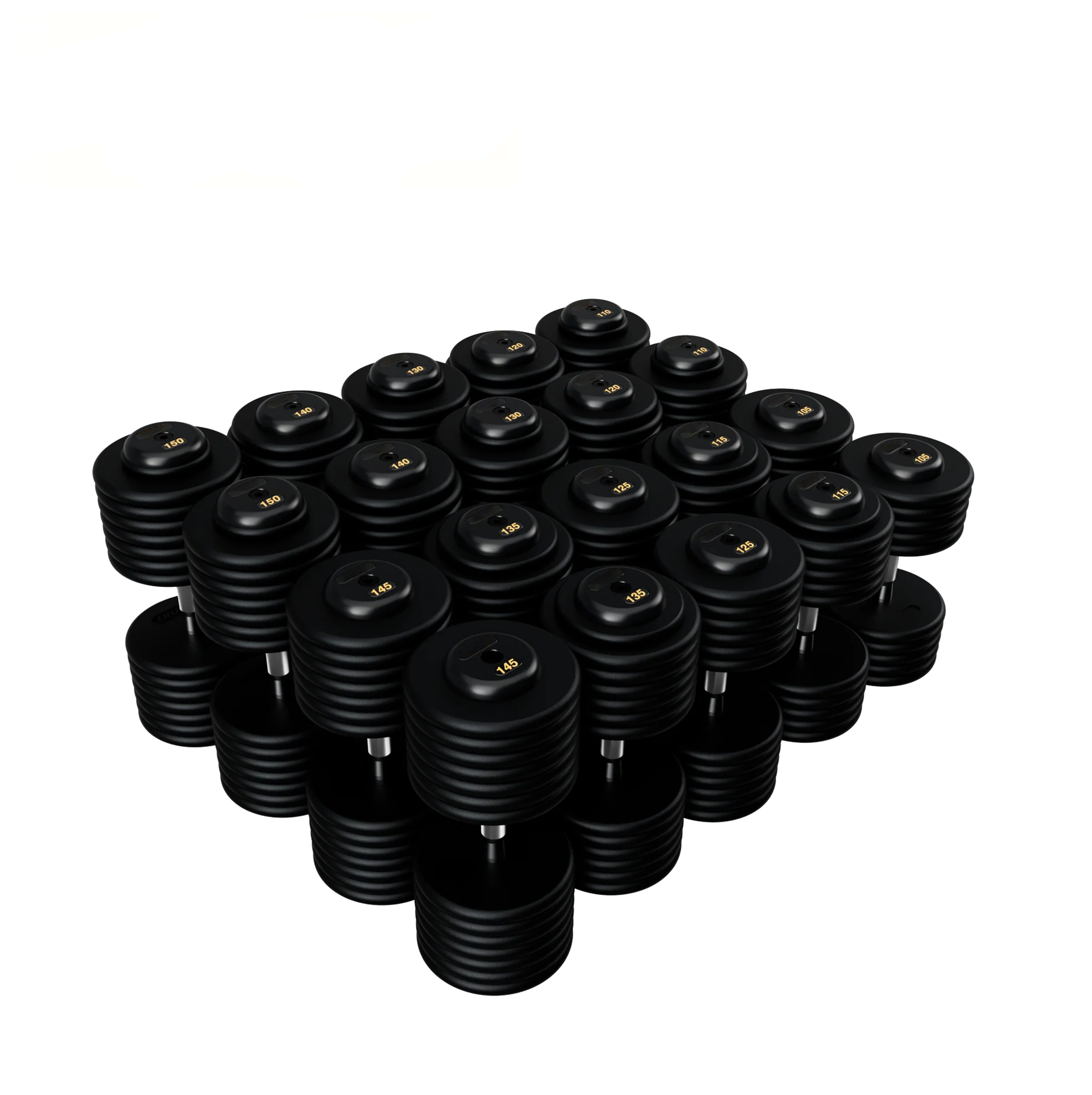 BPFD-005 Pro Style Dumbbells - Black Textured Dumbbell