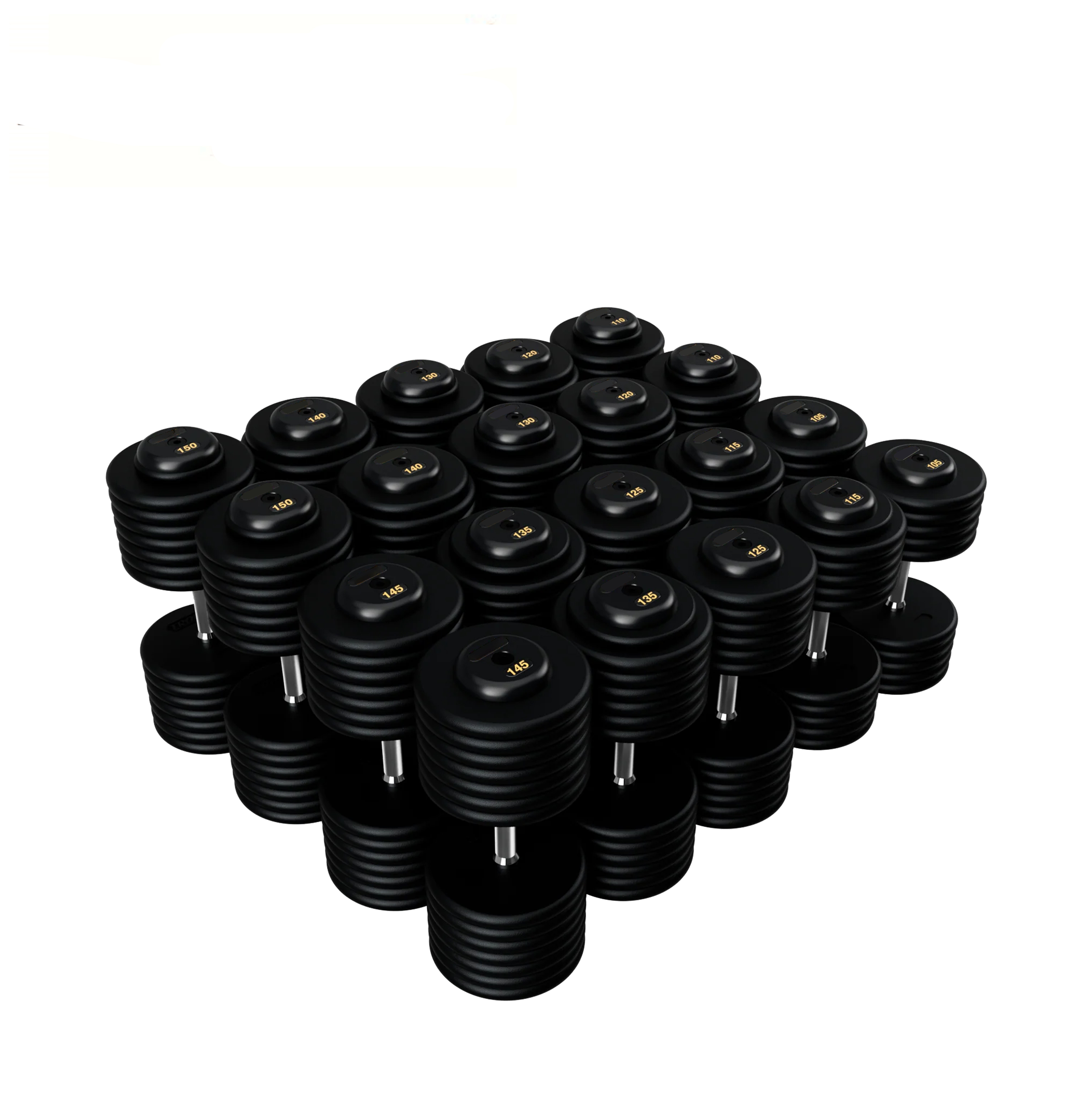 BPFD-005 Pro Style Dumbbells - Black Textured Dumbbell