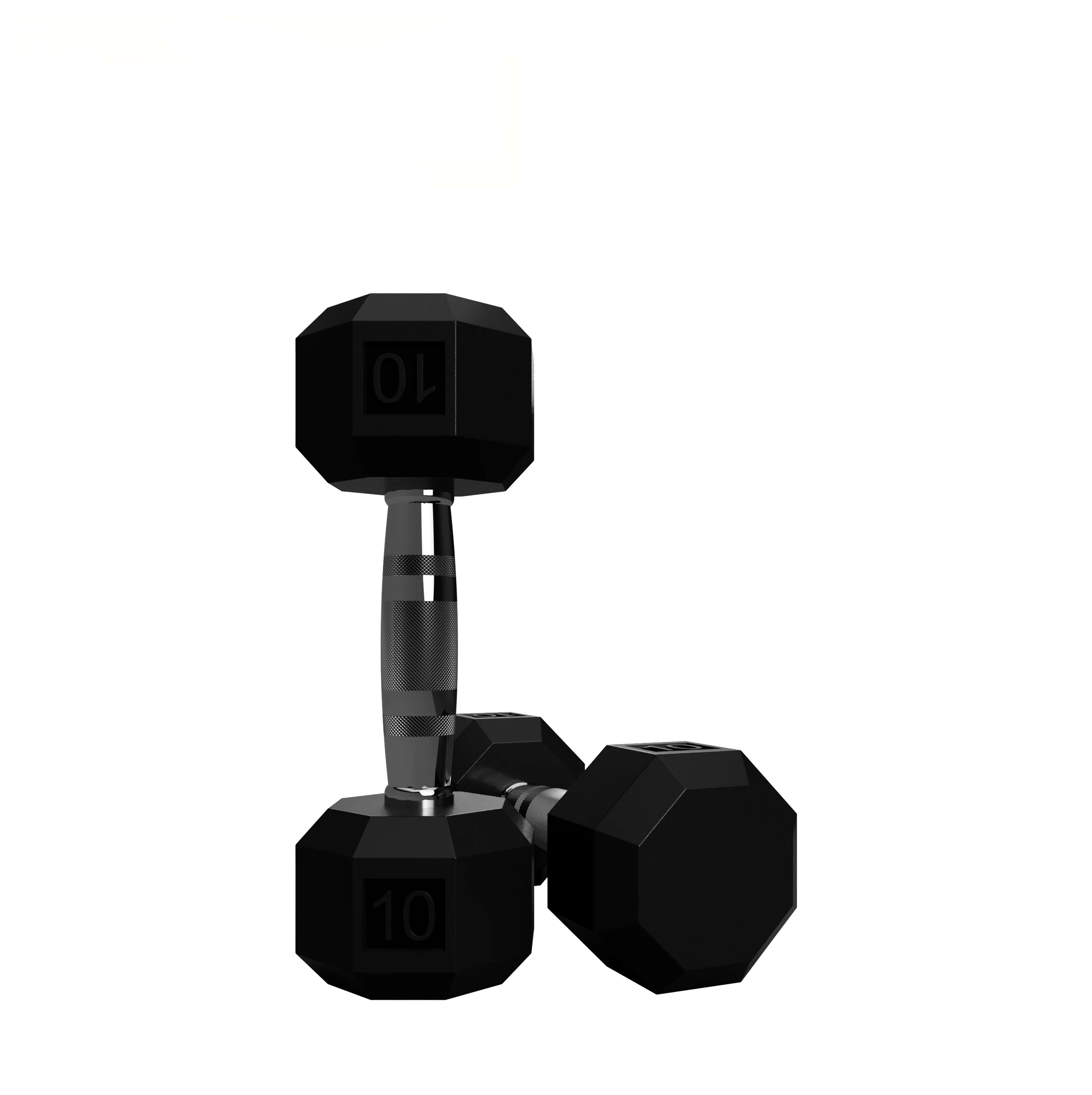 BSD-025R Hot Selling Custom Logo Black Rubber Hex Dumbbells 5lb-100lb Home Gym Weights Set