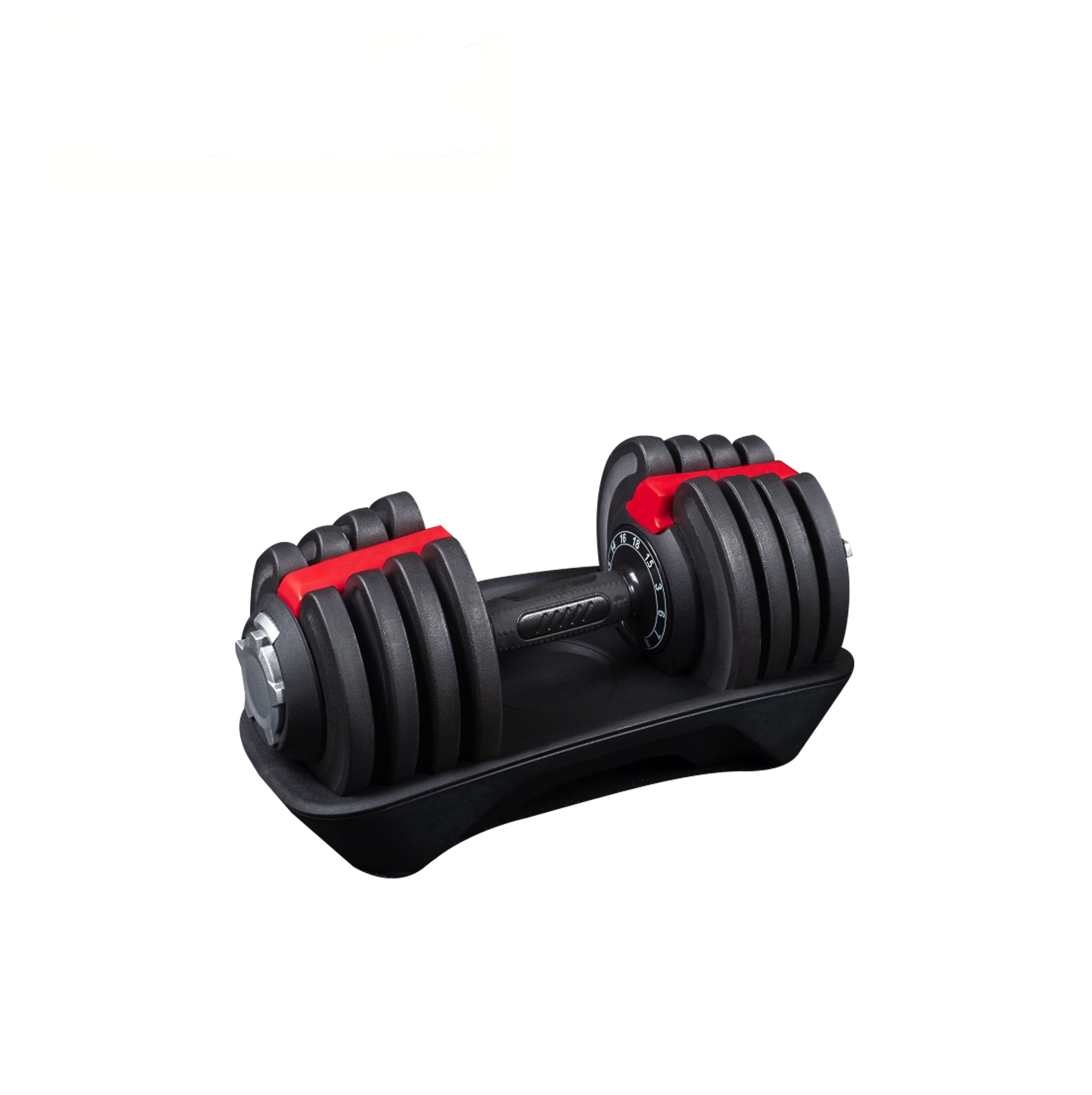 BEAD002 Elite Adjustable Dumbbells 1.5-18kg Red