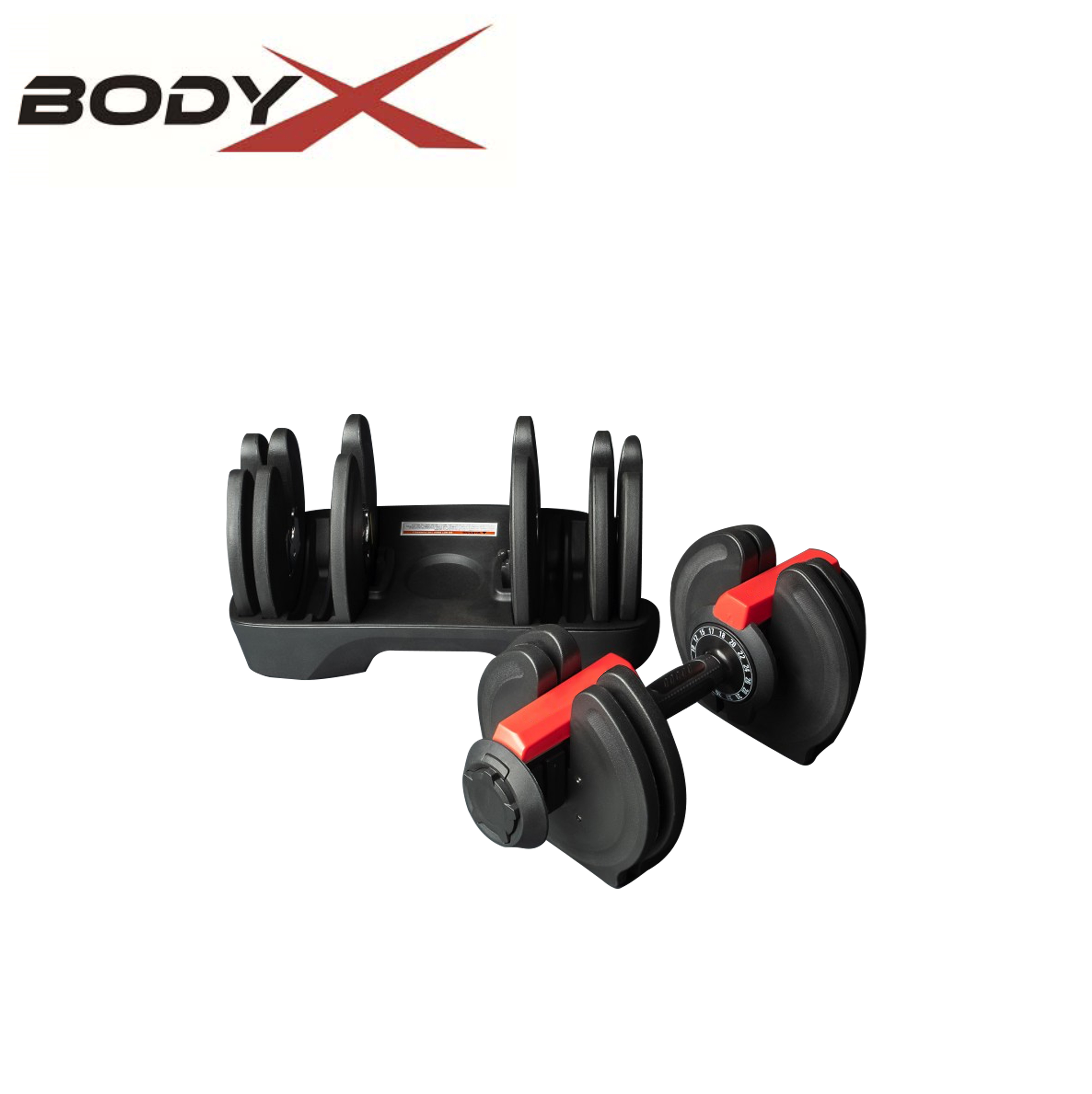 BEAD005 Elite Adjustable Dumbbells 2-40kg Red (pair)
