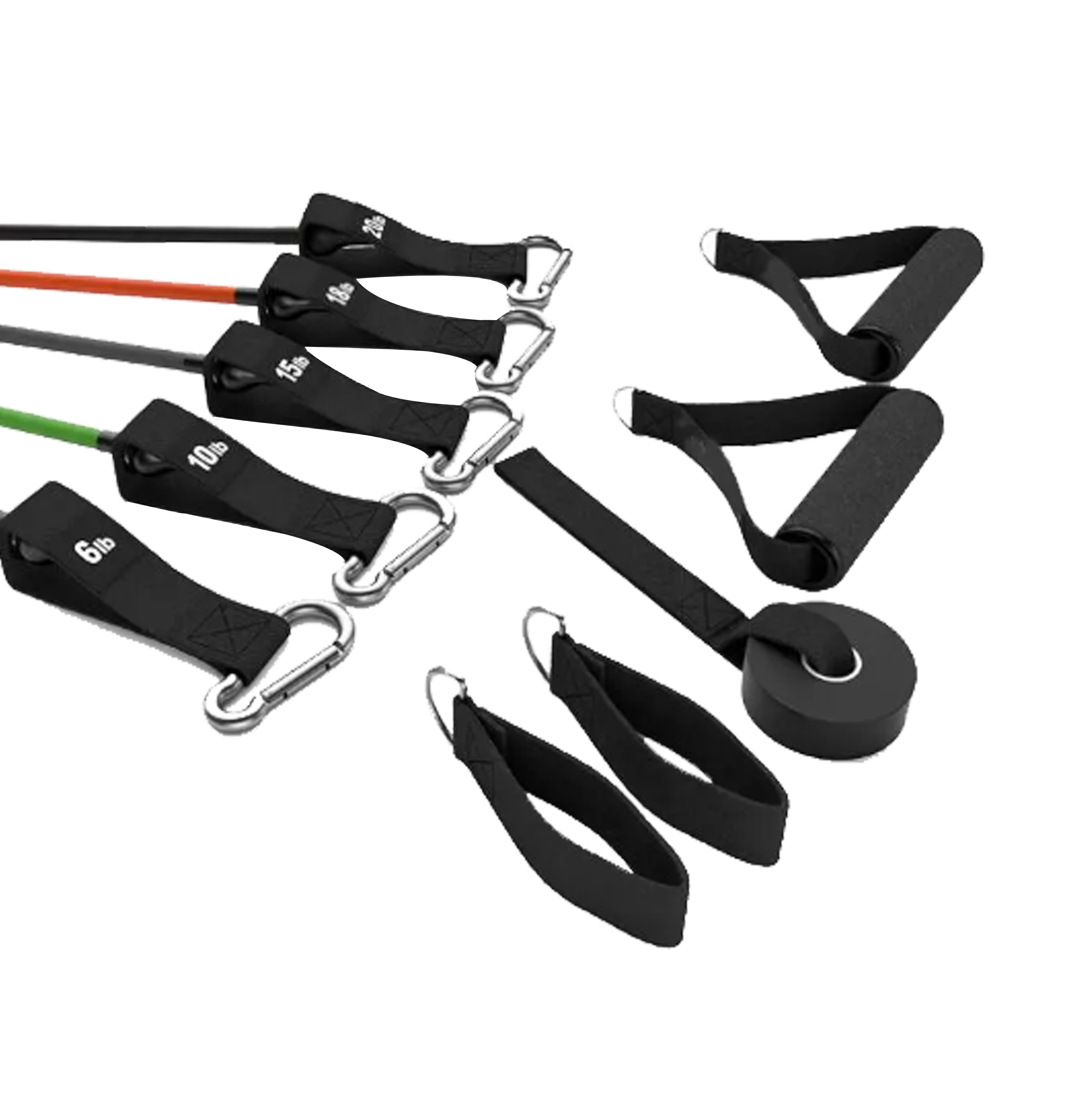 BR000 Workout Training Tubes Exercise 11 Pcs Resistance Bands Body Building Accessories Customized logo Heavy Duty Resistance Band Set