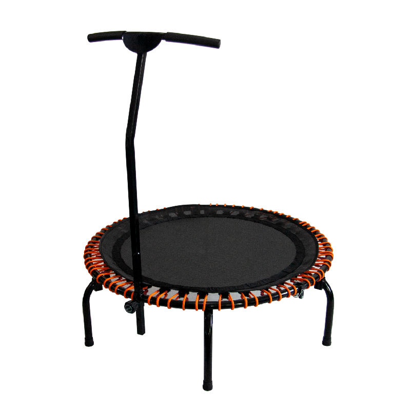 WTF016 Professional Manufacturer 45inch Fitness Round Foldable Trampoline With Handrail Springless Gym Trampoline