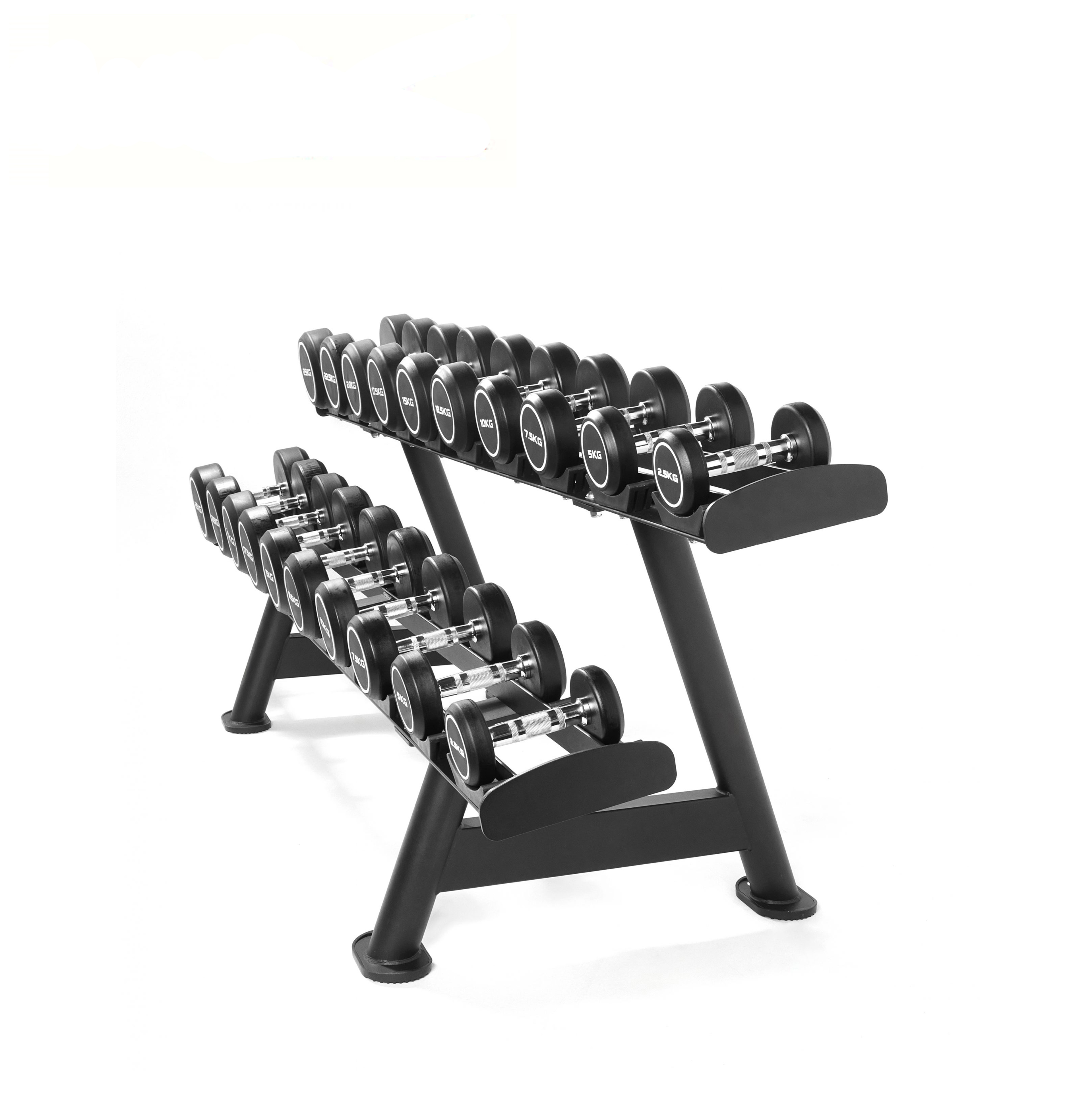 Pro Style Rubber Dumbbell Set