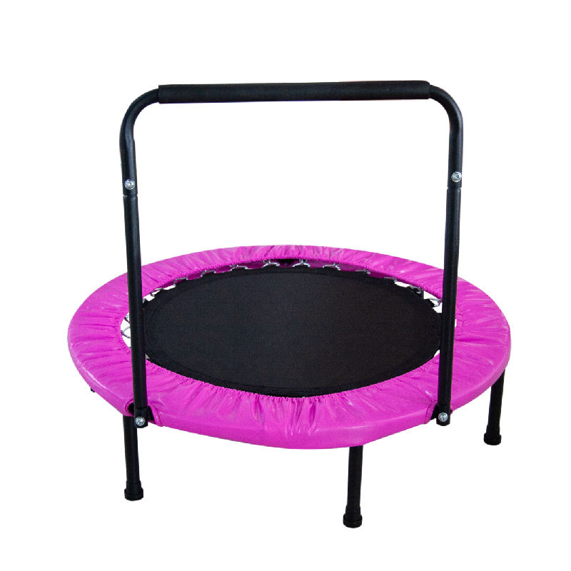 WTM005 Commercial Children's Single Trampoline Child Jumping Bed Indoor Foldable Bungee Bounce Trampoline Bed with Handrail