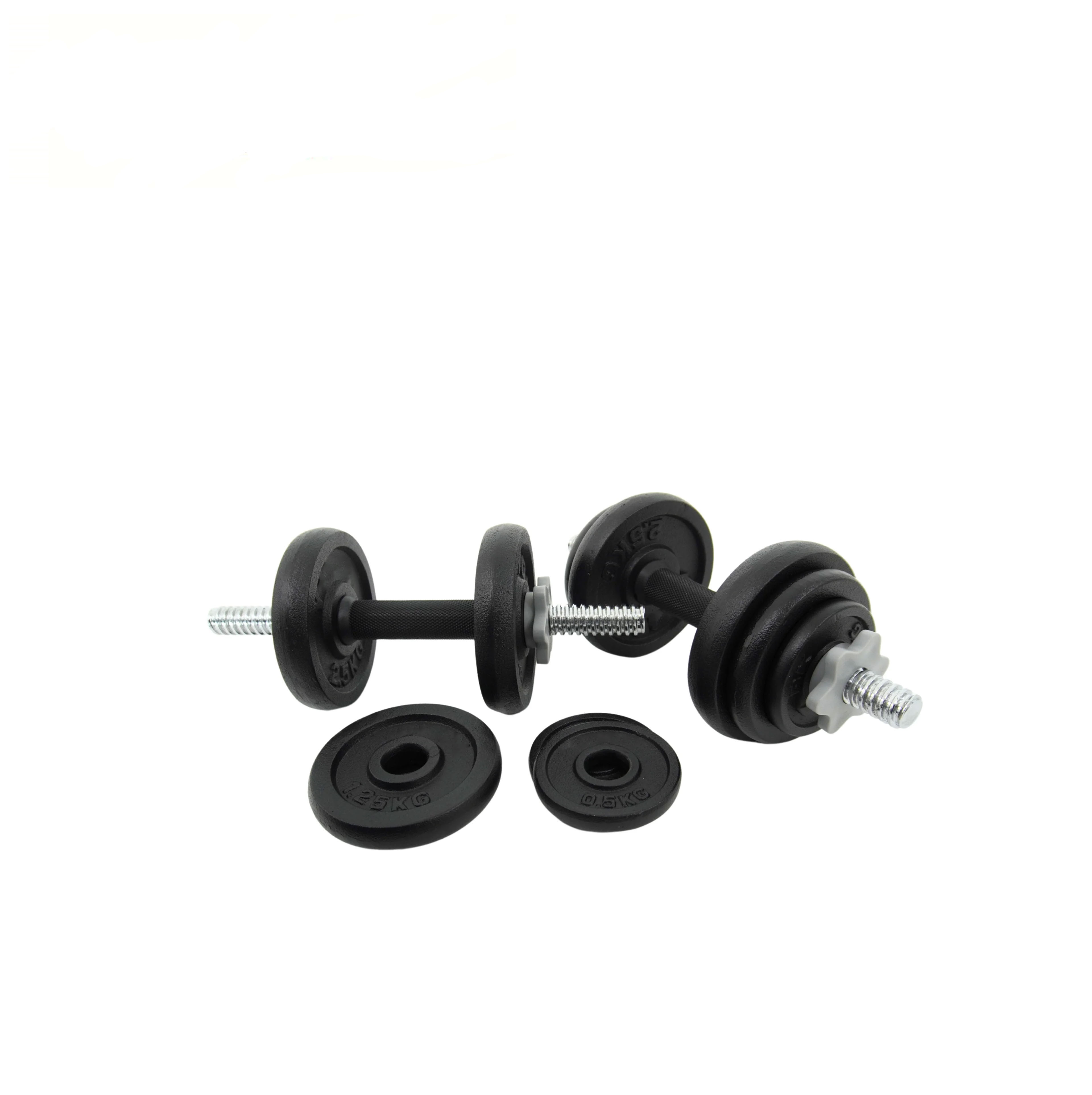 B25008 20 KG Black Cast Iron Dumbbell Set